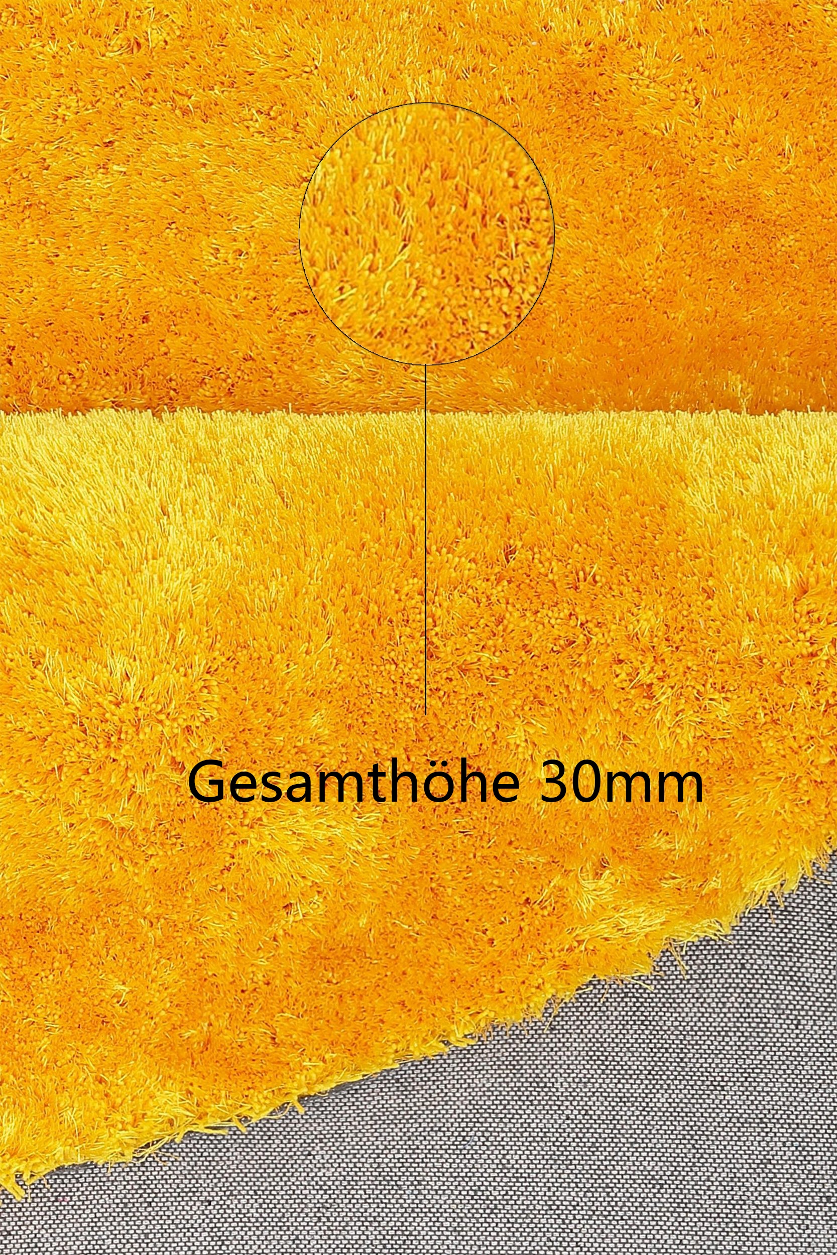 Bruno Banani Hochflor-Teppich »Dana Teppich, Kundenliebling«, rund, 30 mm Höhe, unifarben, Mikrofaser Teppiche, Wohnzimmer, Schlafzimmer, Esszimmer