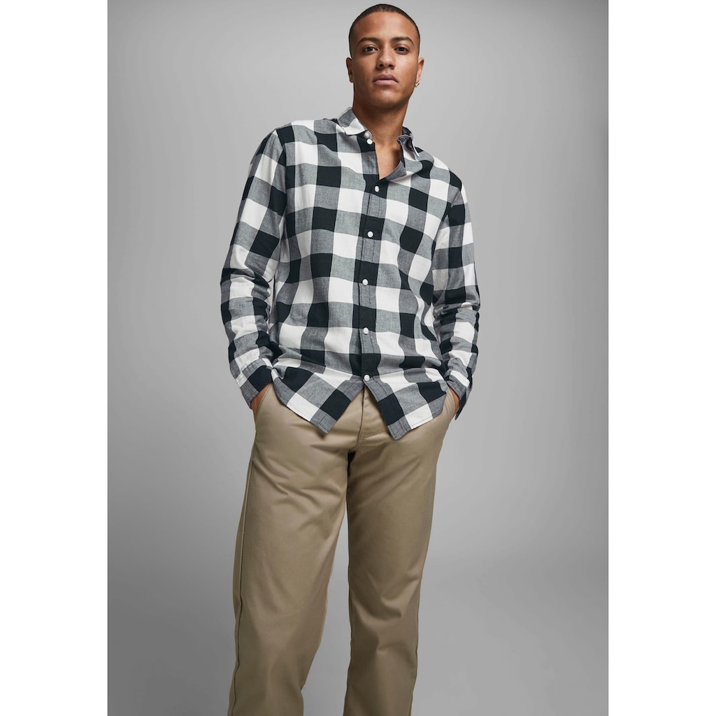 Jack & Jones Karohemd »JJ JJEGINGHAM TWILL SHIRT L/«