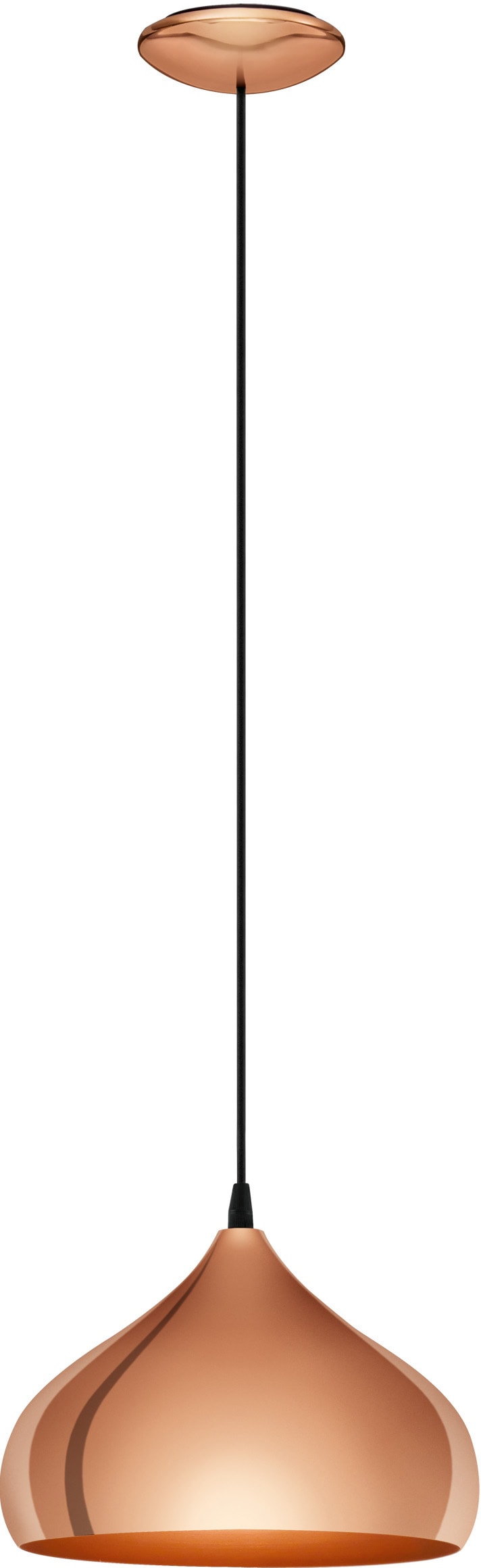 EGLO Hängeleuchte »HAPTON Pendellampe, E27, IP20, Stahl, Esszimmerlampe, Vintage, Lampe« E27 Pendelleuchte, Wohnzimmerlampe, H110 x Ø29 cm, kupfer, 1X60W exkl.