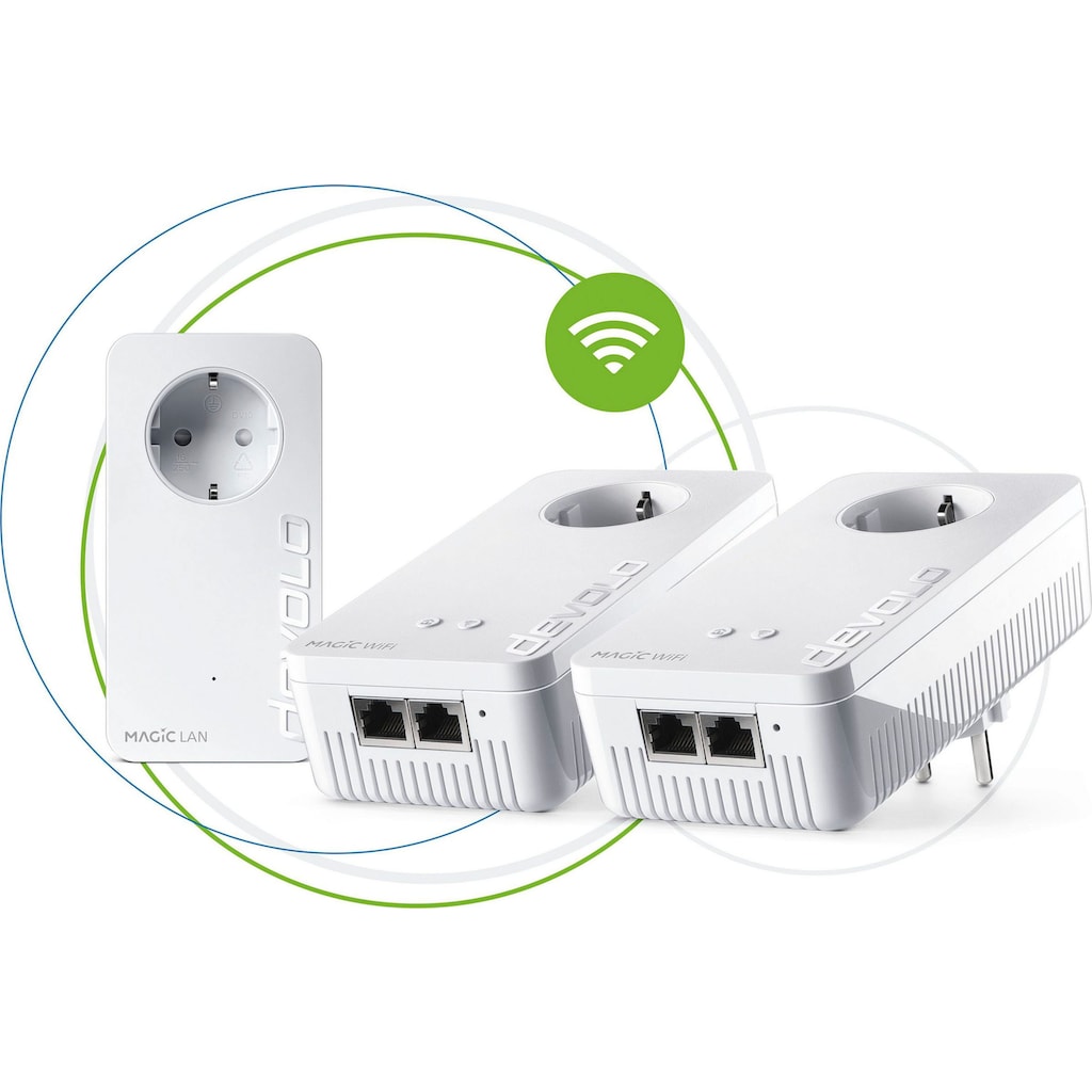 DEVOLO Netzwerk-Adapter »Magic 2 WiFi ac Next Multiroomkit (2400Mbit, 5x LAN, Mesh)«