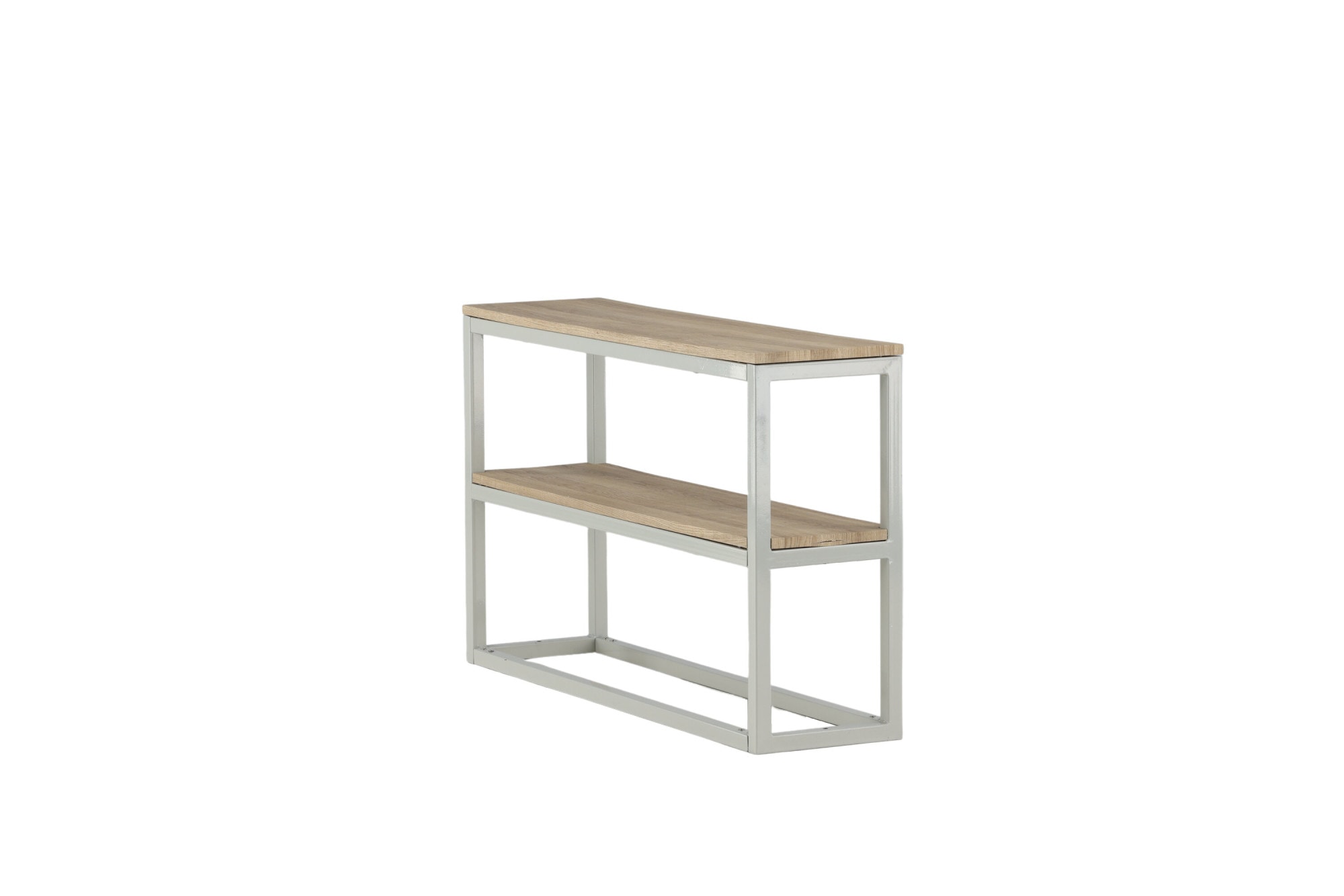 Venture Home Beistelltisch "Rise, schmaler Nachttisch in heller Eschenoptik, 45 × 30 cm" Schlafzimmertisch, MDF, Papierlaminat, Metallrahmen, schlank, urban
