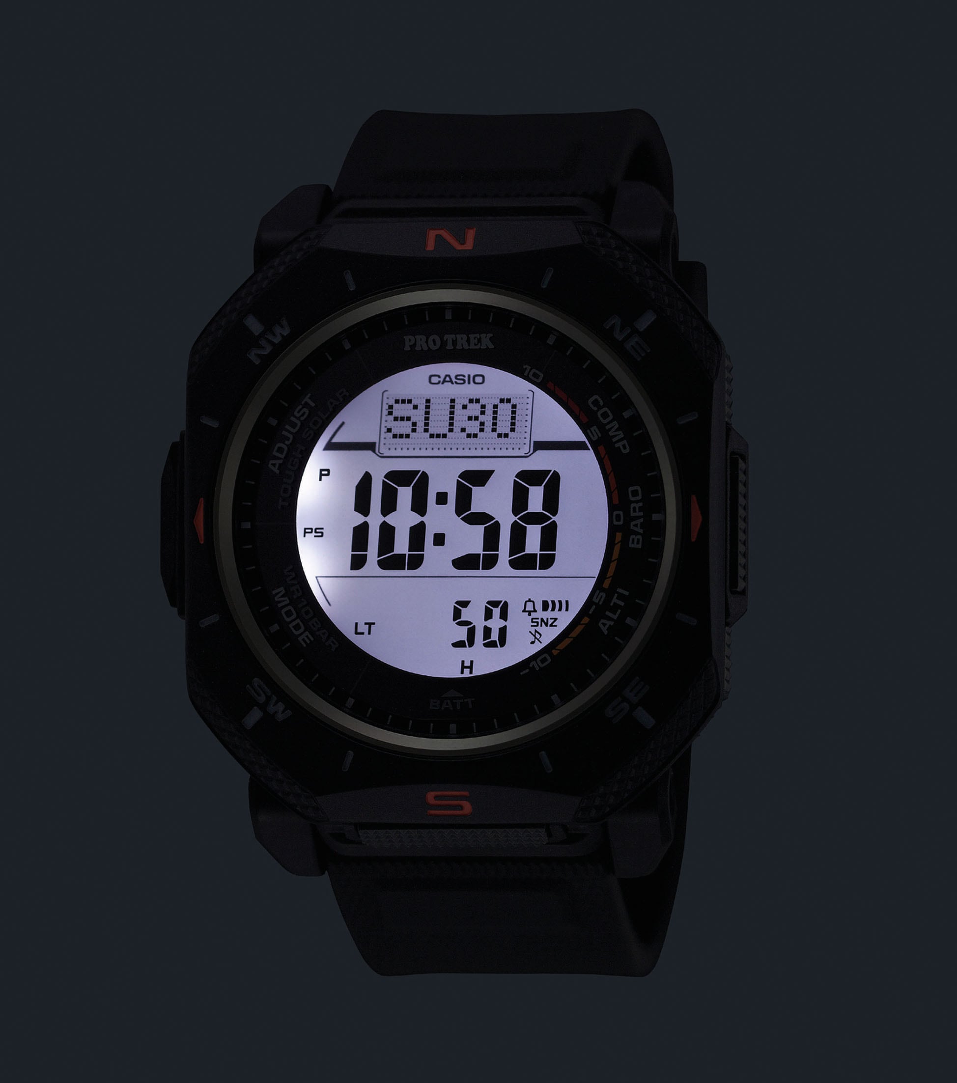 CASIO PRO TREK Multifunktionsuhr Armbanduhr, Herrenuhr, digital, automatischer Kalender, Thermometer