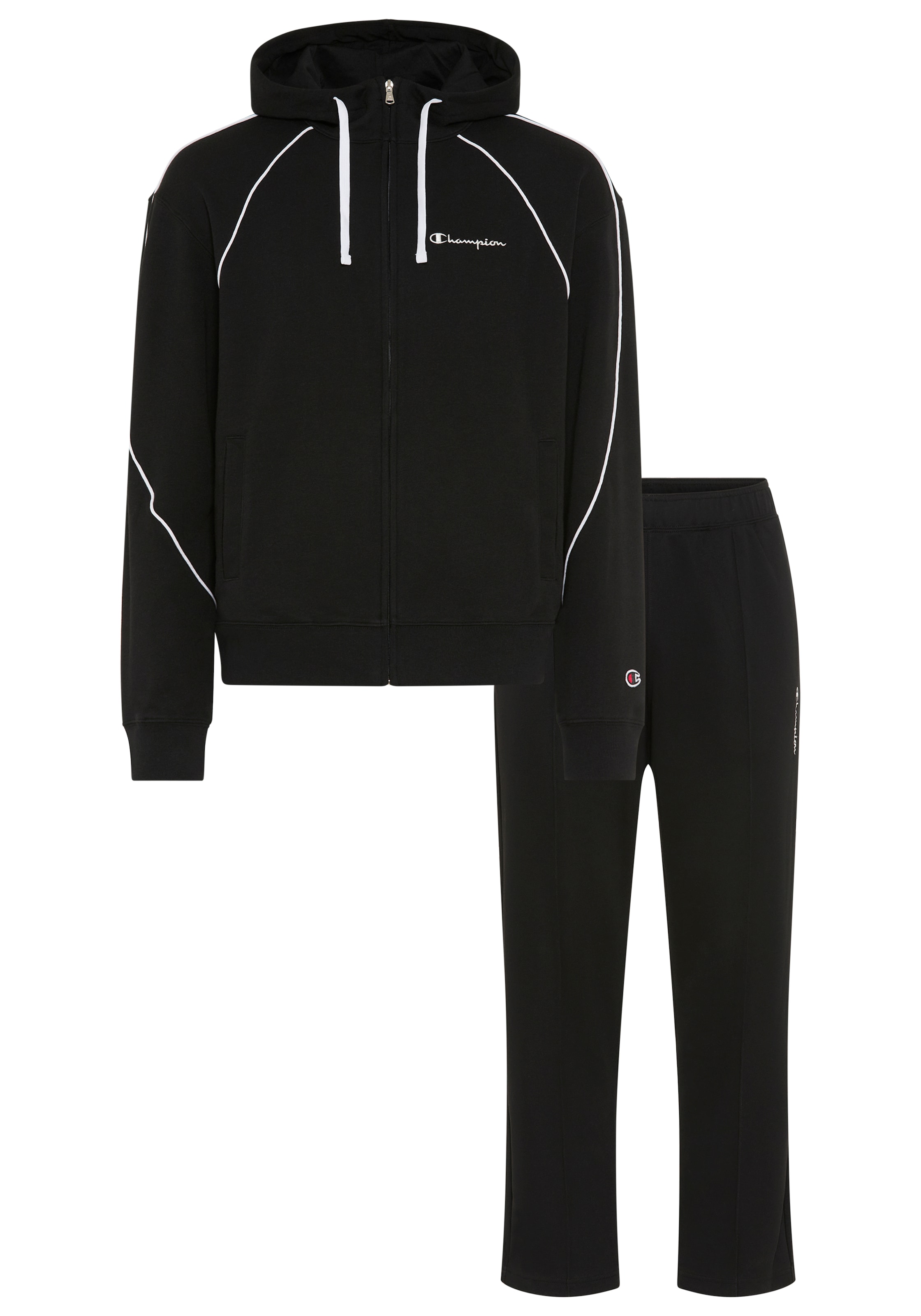 Champion Jogginganzug »Terry Hooded Full Zip Sweatshirt« 2 tlg. mit Kapuze, mit durchgehendem Reißverschluss