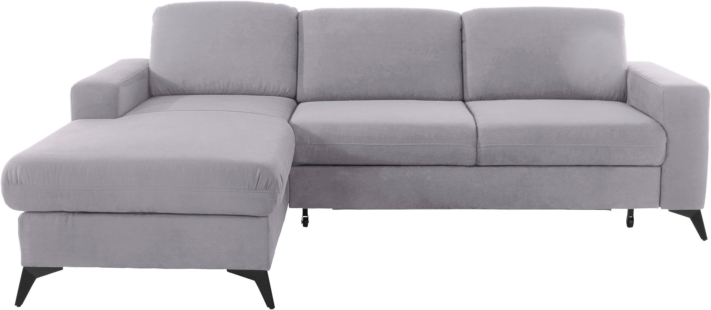 Places of Style Ecksofa »Lolland L-Form«, Wahlweise mit Bettfunktion und Bettkasten, Federkern