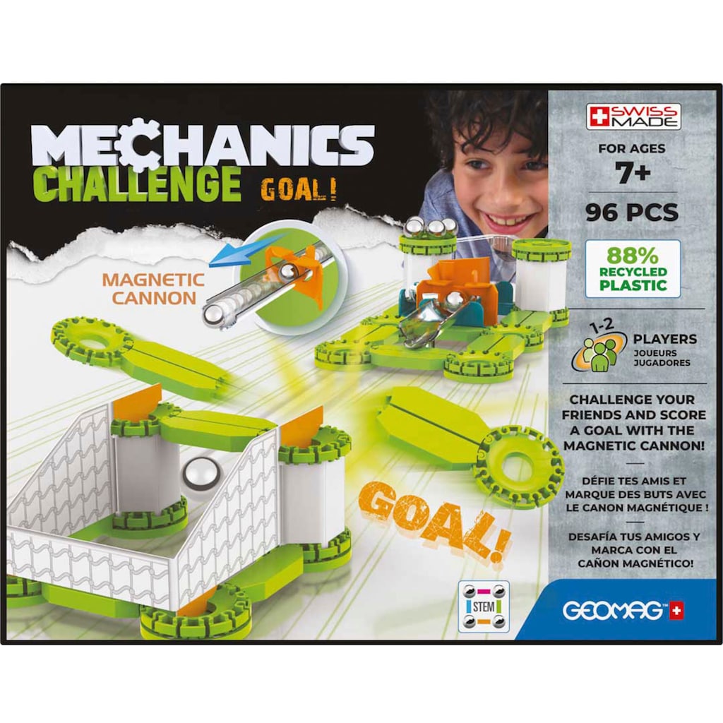 Geomag™ Magnetspielbausteine »GEOMAG™ Mechanics, Recycled Challenge Goal!«, (96 St.)