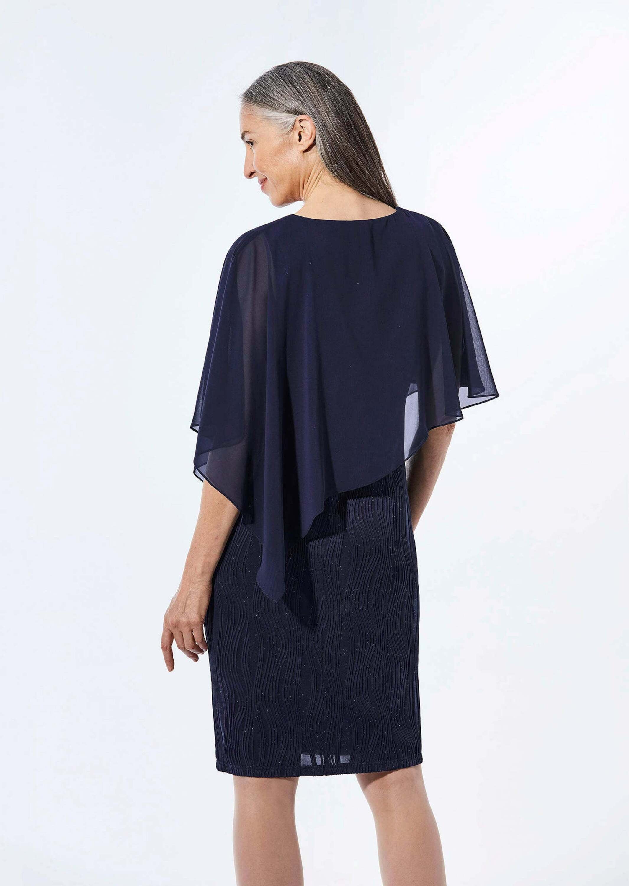 GOLDNER Abendkleid »Kleid Festliches Kleid mit feinem Chiffonüberwurf«
