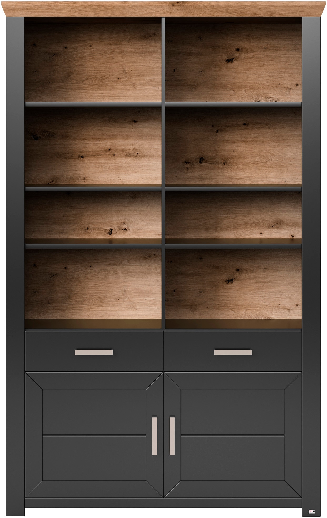 set one by Musterring Aktenregal »York«, offenes Design, wahlweise mit Beleuchtung, 3 Farben, Breite 129 cm