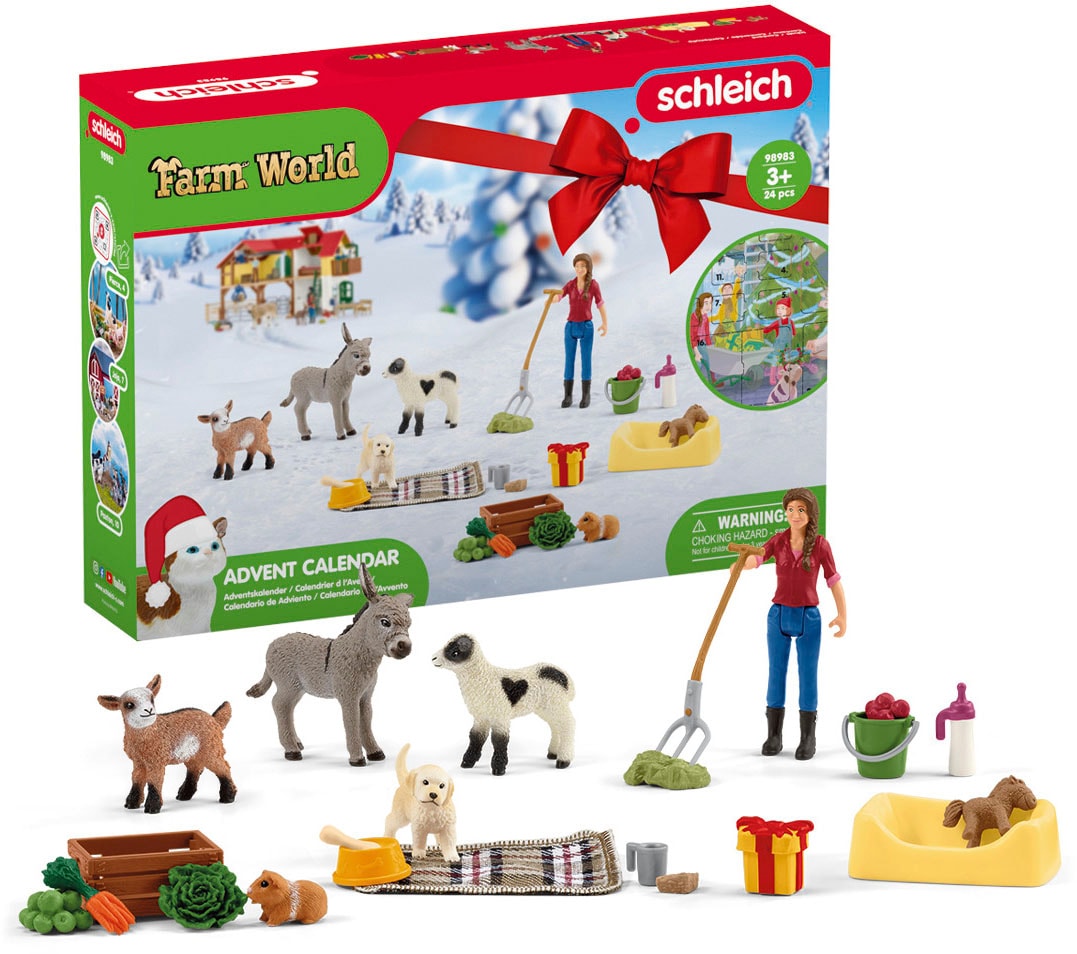 Schleich® Spielzeug-Adventskalender »FARM WORLD«, ab 3 Jahren