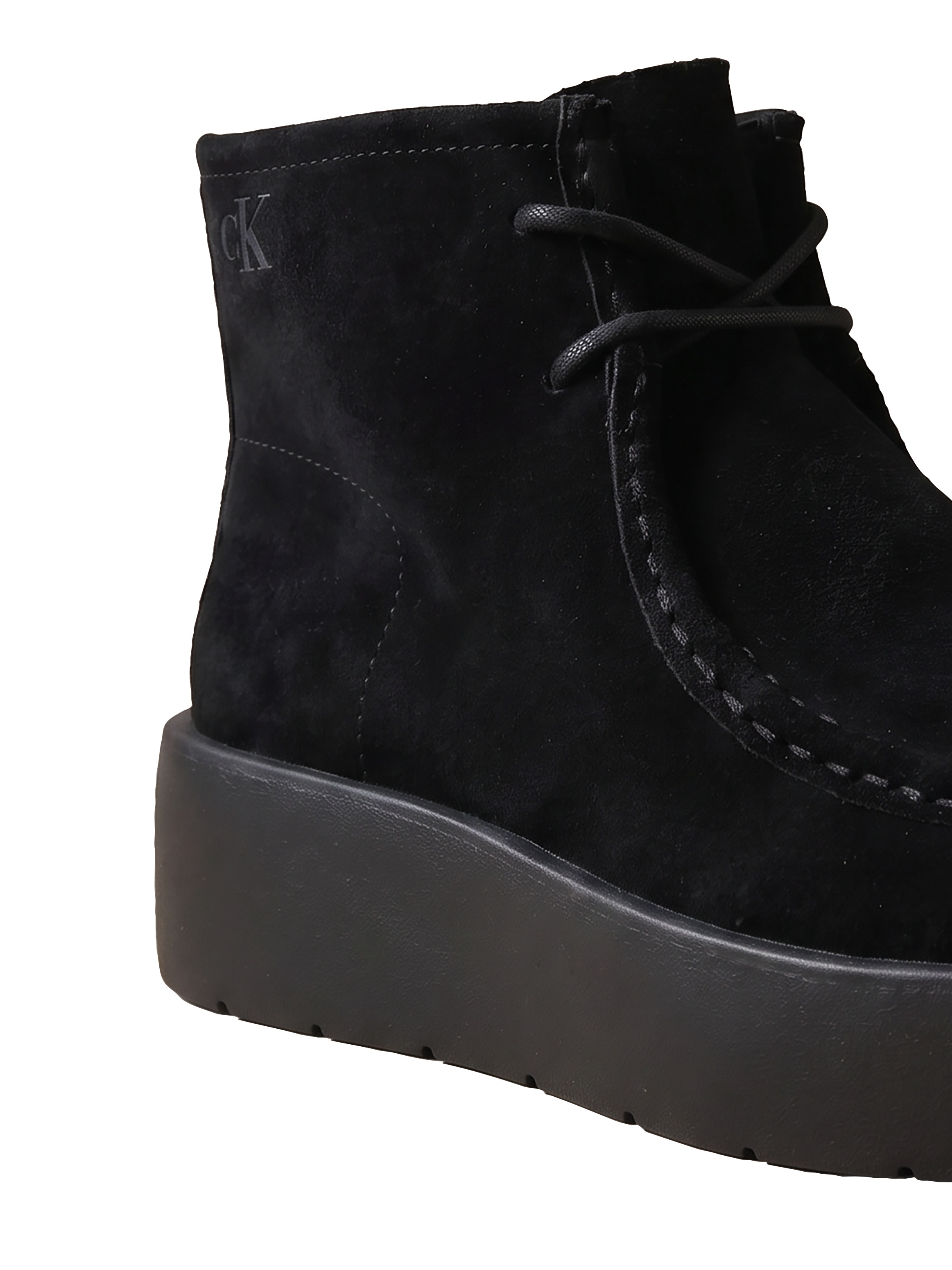 Calvin Klein Schnürboots »FLATF LACE UP APR CUT BOOT«  Schnürstiefelette, Plateauboots mit Mokassin-Naht