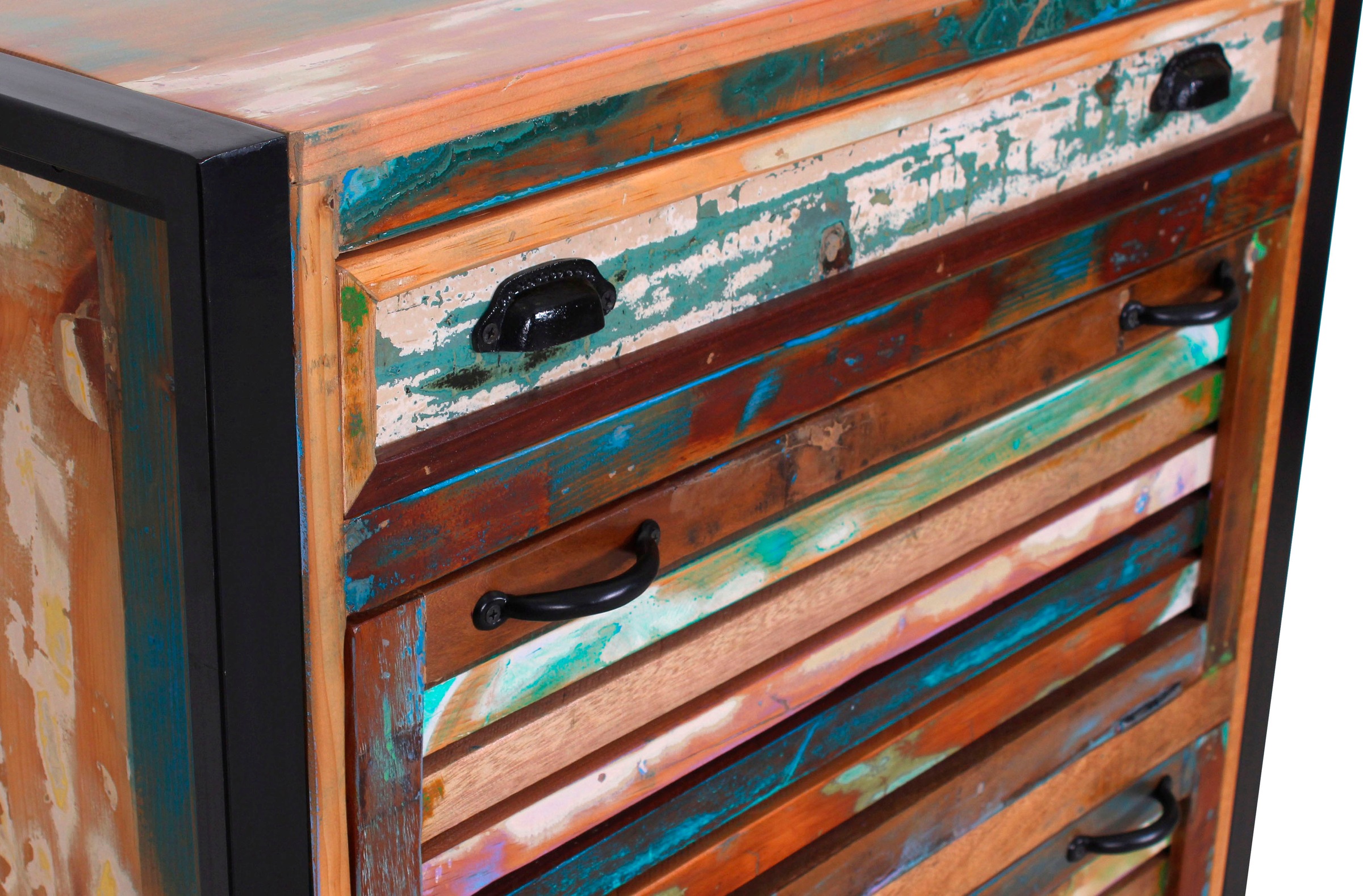 SIT Garderoben-Set »Fiume«, (7 St.), im Vintage Stil, rcyceltes Altholz in Lamellen Optik