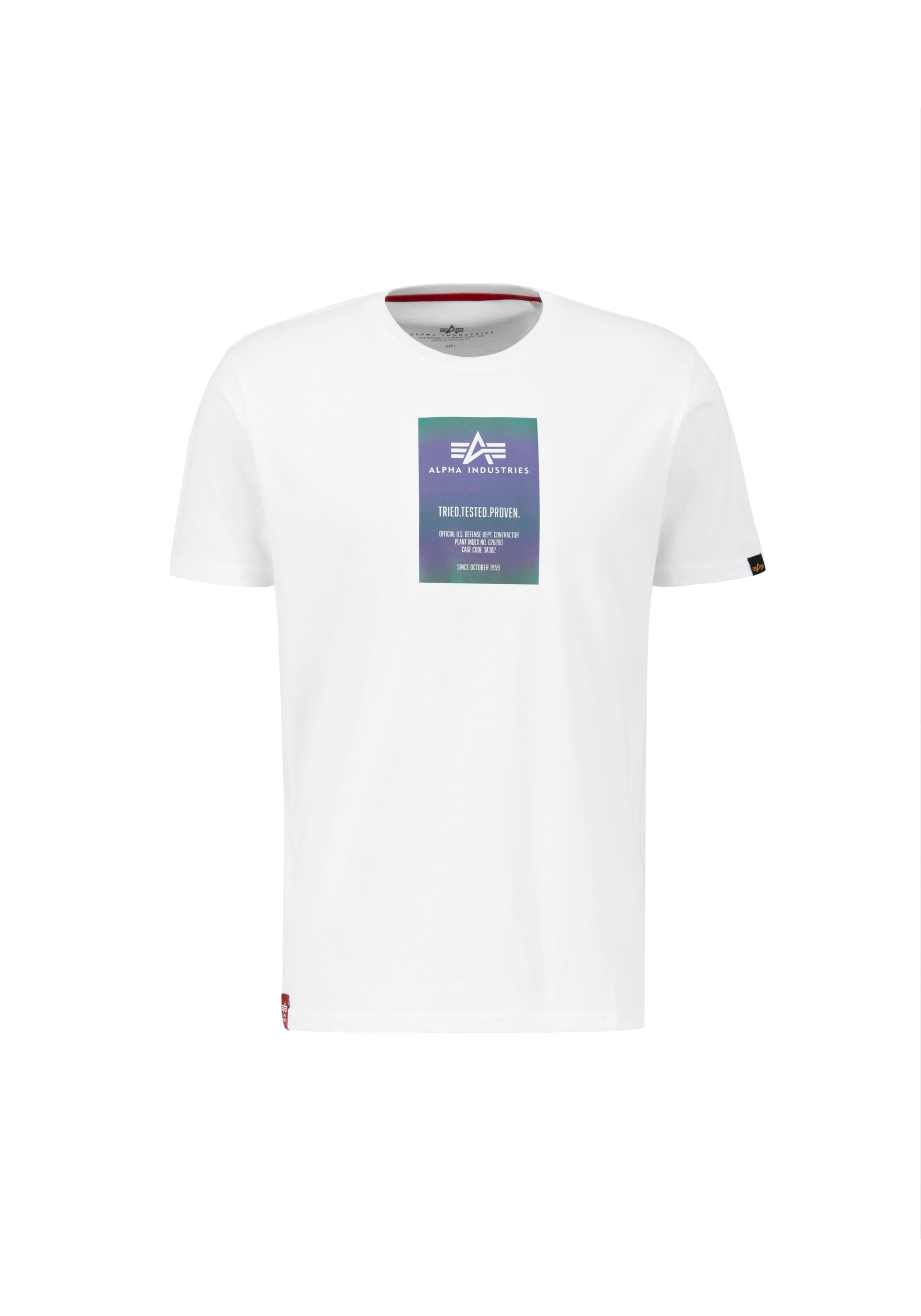 Alpha Industries T-Shirt »Alpha Industries Men - T-Shirts Rainbow Reflective Label T«