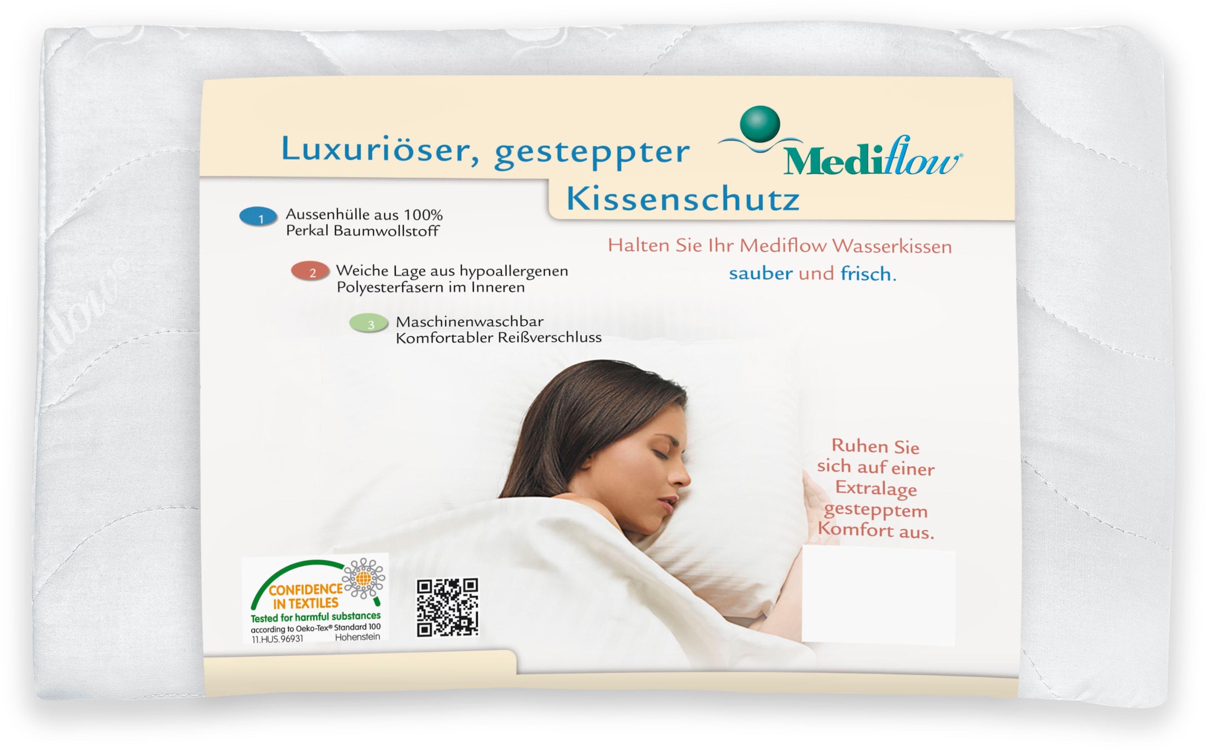 Mediflow Wasserkissen »Mediflow Ersatzbezug 5025«, (1 tlg.), mit feiner Steppung