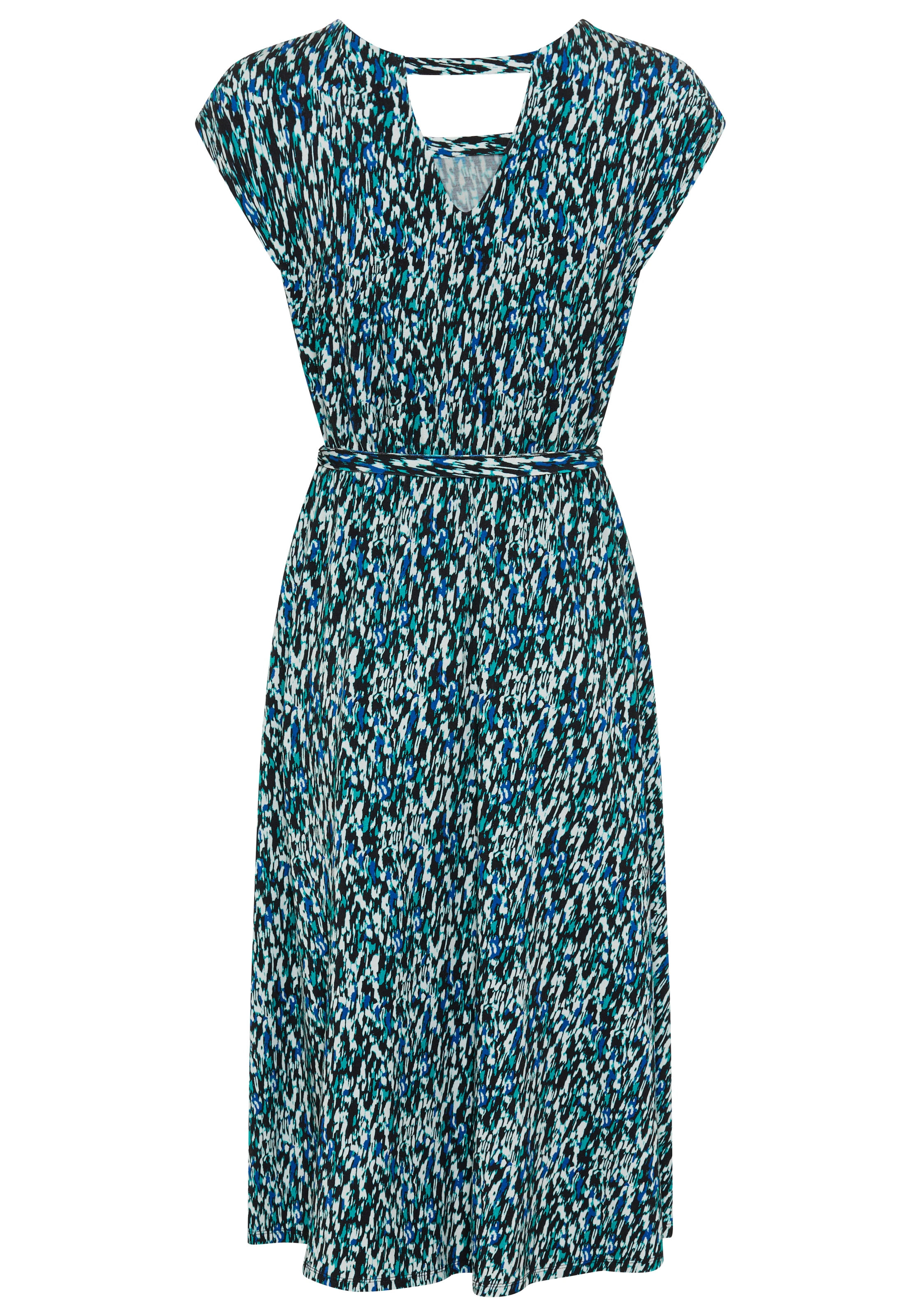 Laura Scott Jerseykleid Midi-Länge, aus Jersey-Material, gemustert
