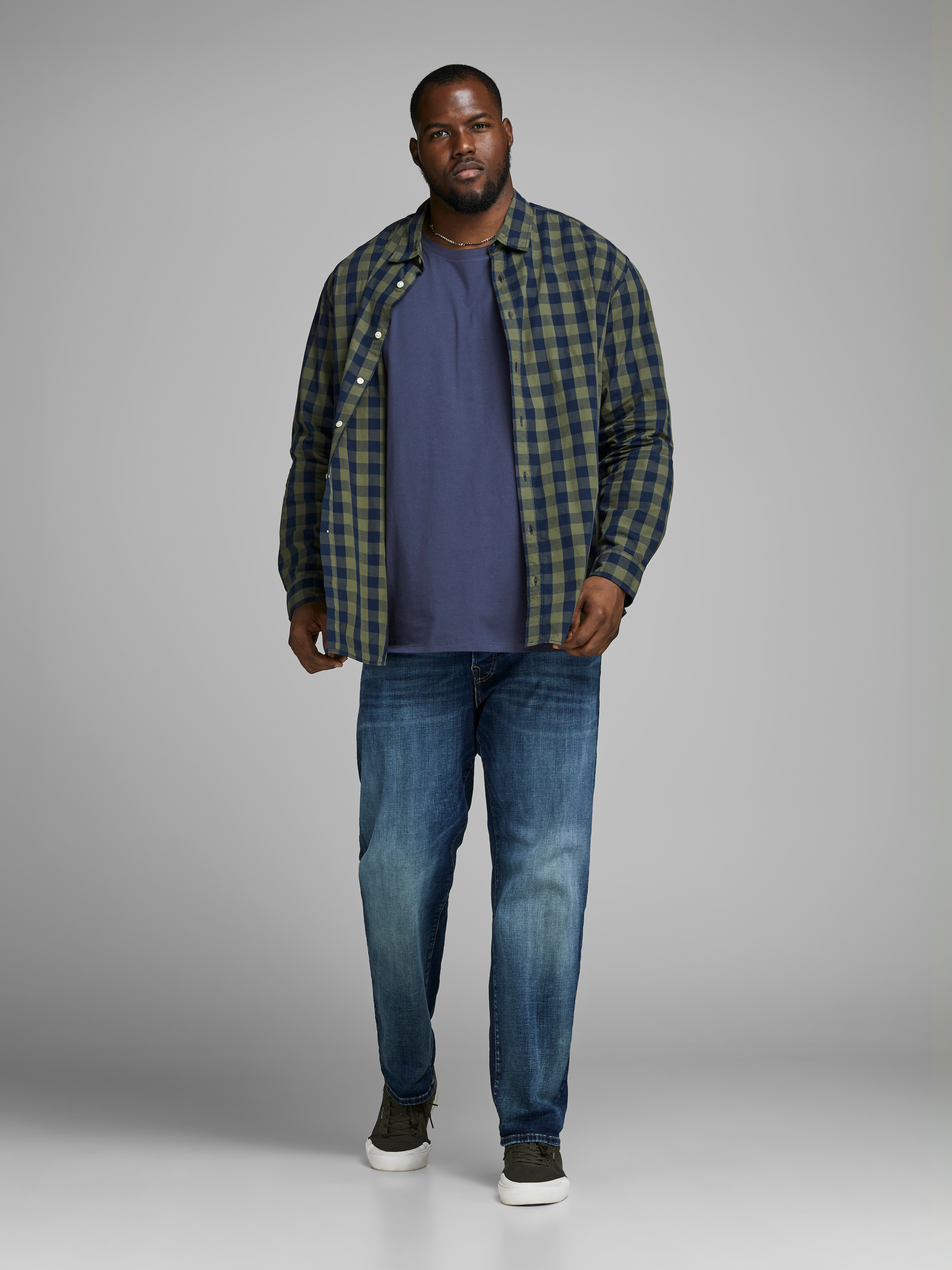 Jack & Jones PlusSize Rundhalsshirt »JJEORGANIC BASIC TEE SS O-NECK NOOS PLS«, mit Rundhalsausschnitt