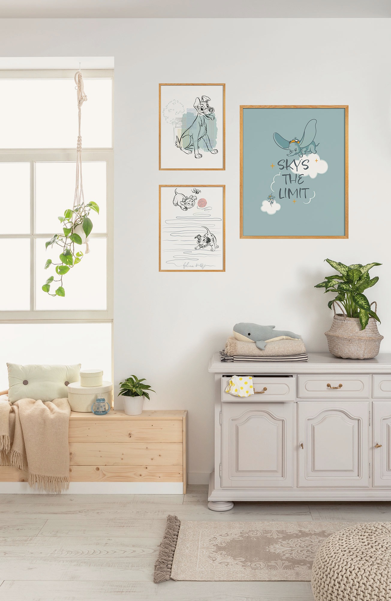 Komar Wandbild »Disney Animals Dogs and Cats Playground«, Disney, (Set, 1 St.), 50 x 70 cm (Breite x Höhe) - Kinderzimmer, Dekoration