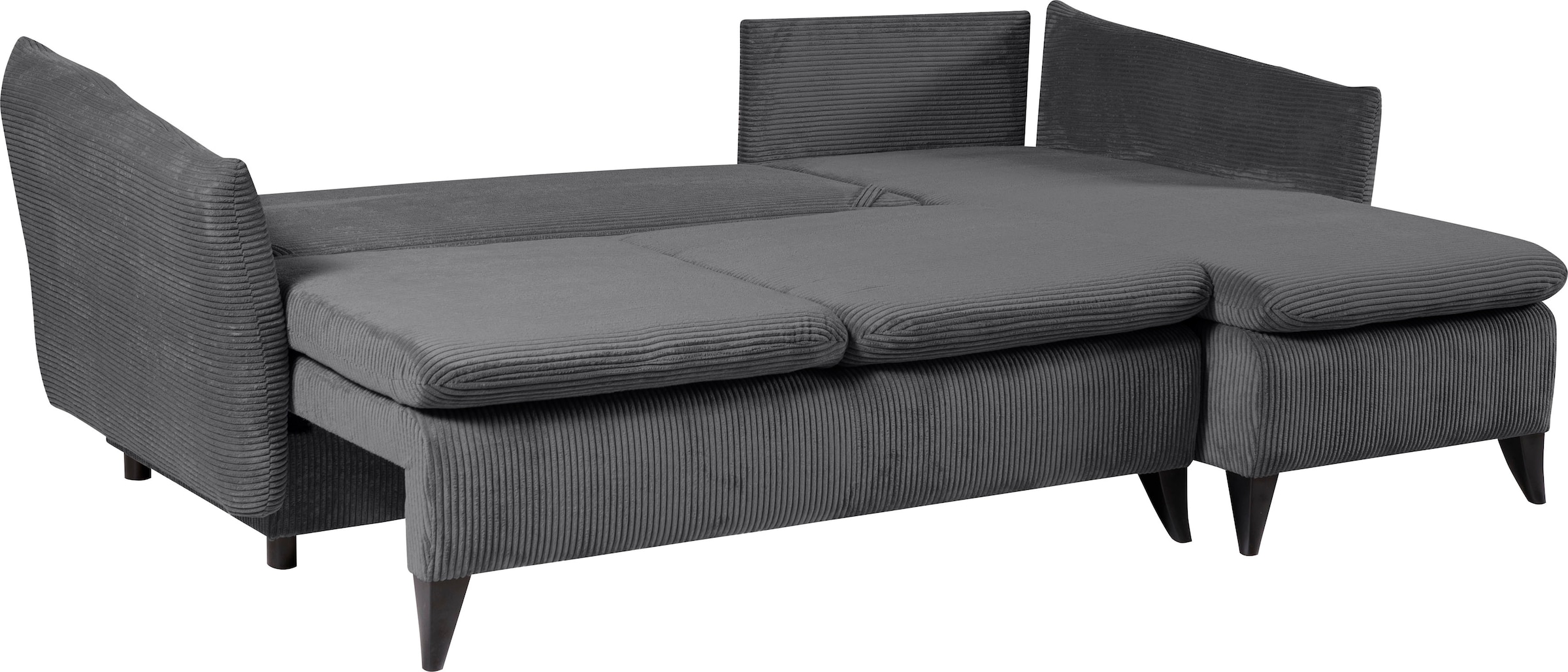 Ecksofa »Loppo«, Raten Sofa kaufen WERK2 Rückenkissen, mit Cord-Schlafcouch auf losen Schlaffunktion mit