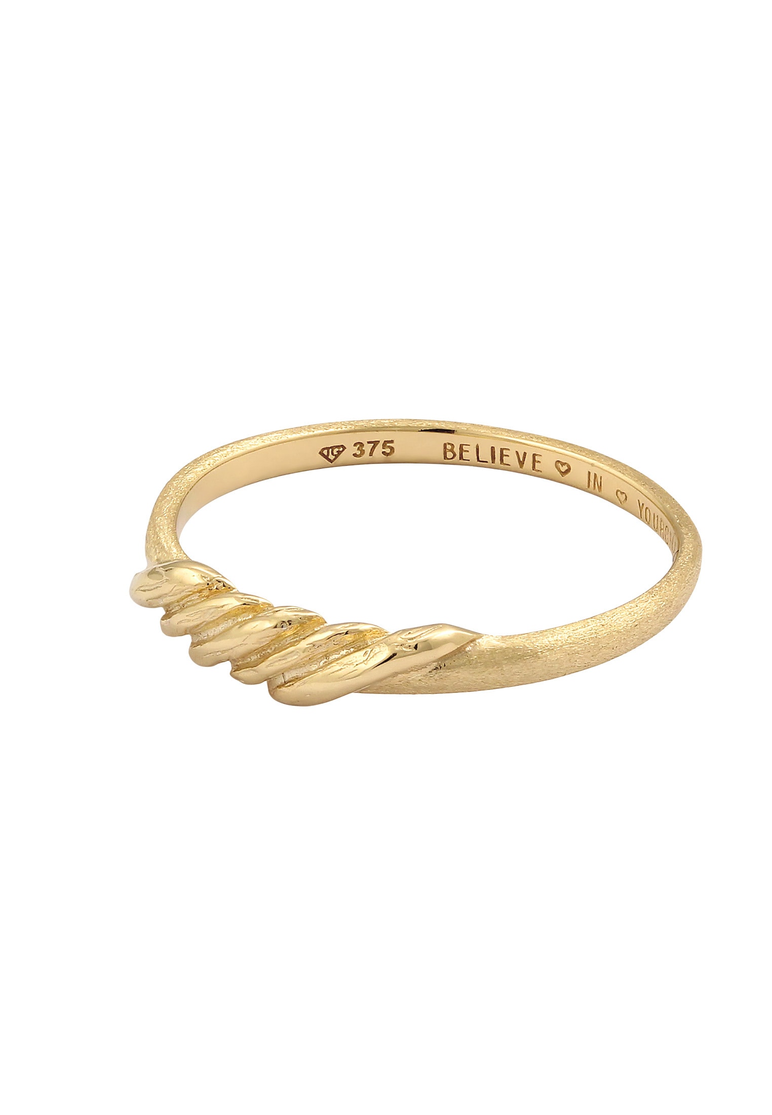 HAZE & GLORY Silberring »Ring Welle 375 Gelbgold - Wave«
