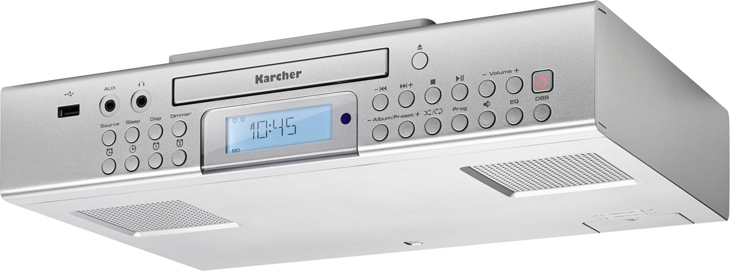 Karcher Küchen-Radio »RA 2050«, (UKW mit RDS 3 W), CD/MP3 Player, USB, Ladefunktion, Kochtimer, Küchenunterbauradio
