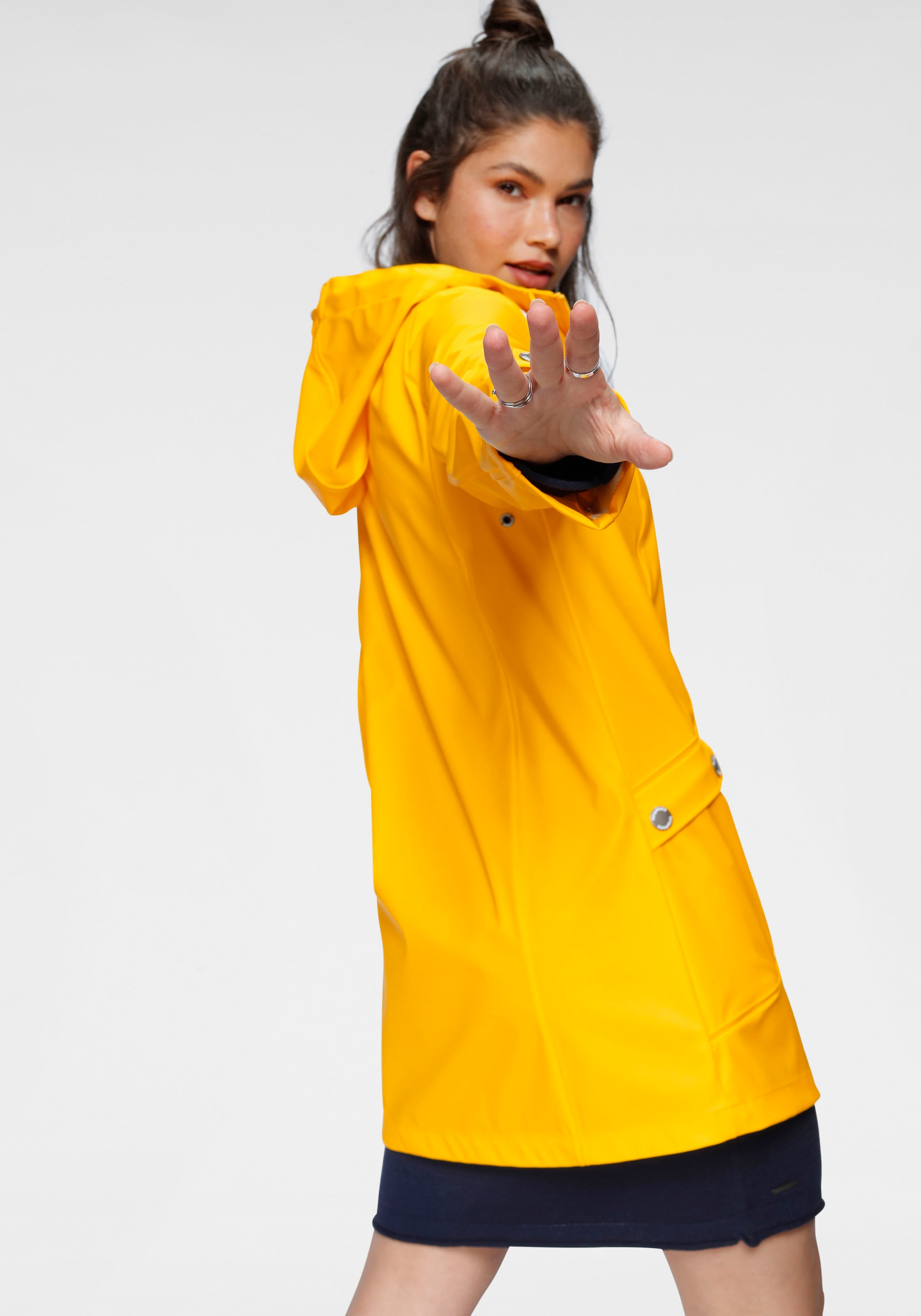 KangaROOS Regenjacke, mit mit Kapuze, reflektierenden bei Logo-Drucken