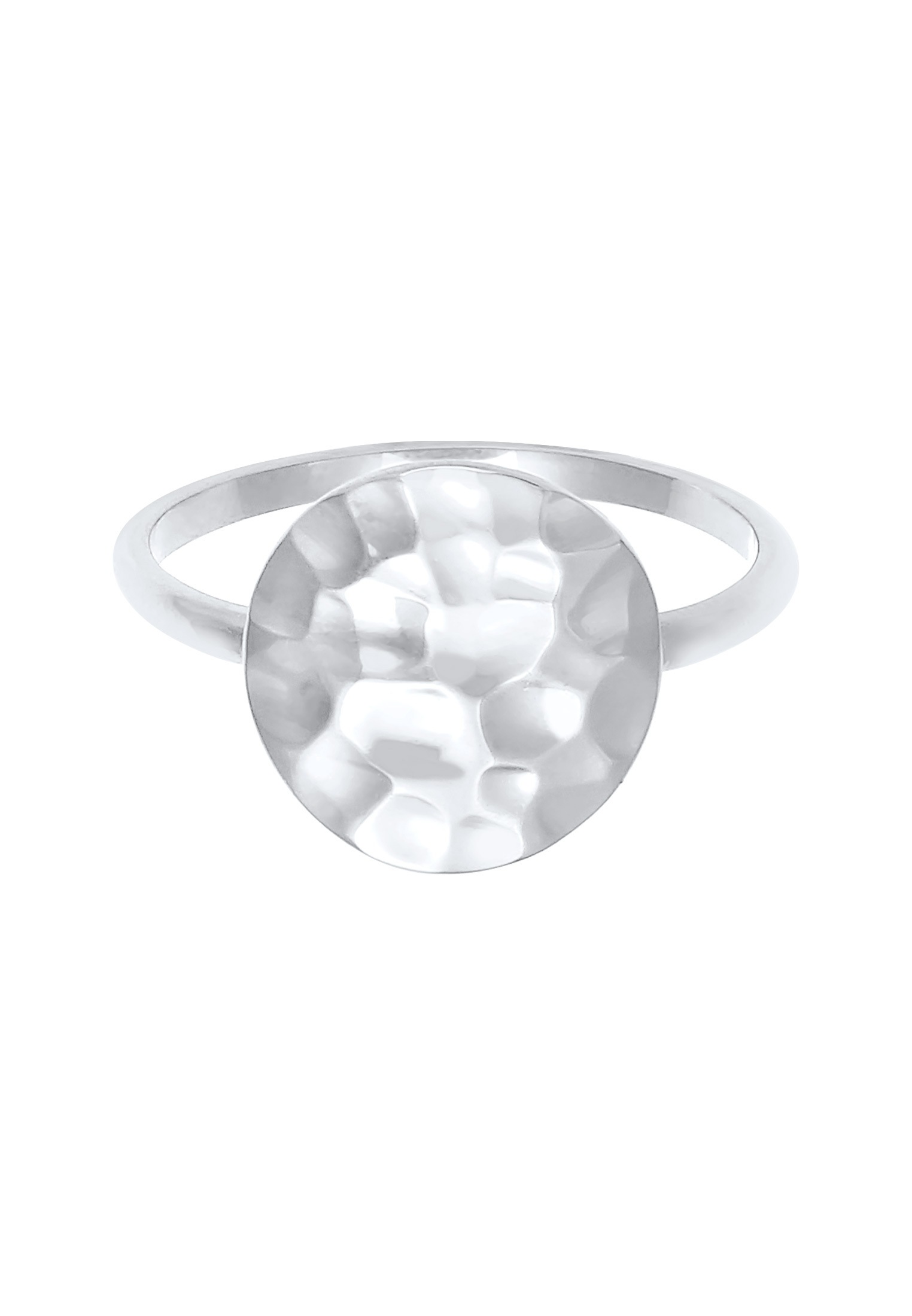 Elli Silberring »Ring Dot Plättchen Gehämmert 925 Silber«