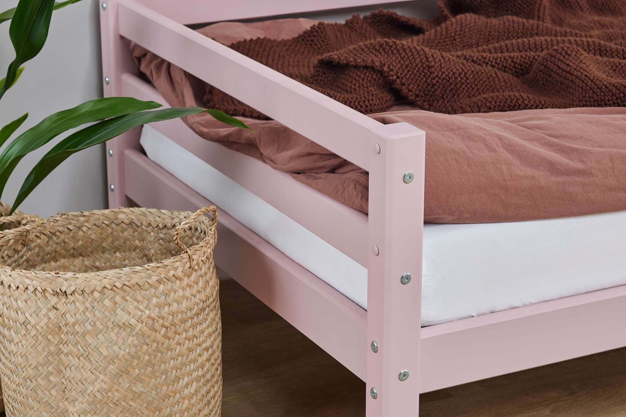 Hoppekids Daybett »Kinderbett ECO Dream, Einzelbett, Juniorbett 90x200«, (Bett), Weiß, Grün, Blau, Rosa, Grau