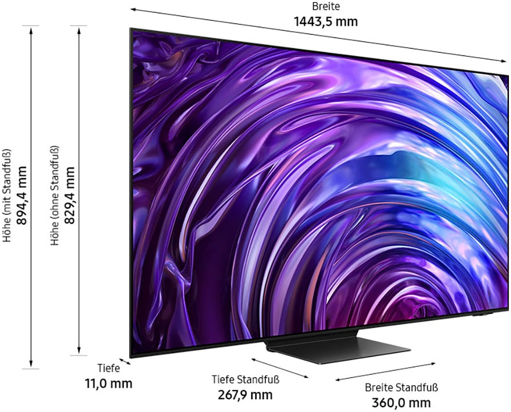 Samsung OLED-Fernseher »GQ65S95DAT«, 4K Ultra HD, Smart-TV, Neural Quantum 4K AI Gen2 Prozessor, Glare Free, bis zu 144Hz