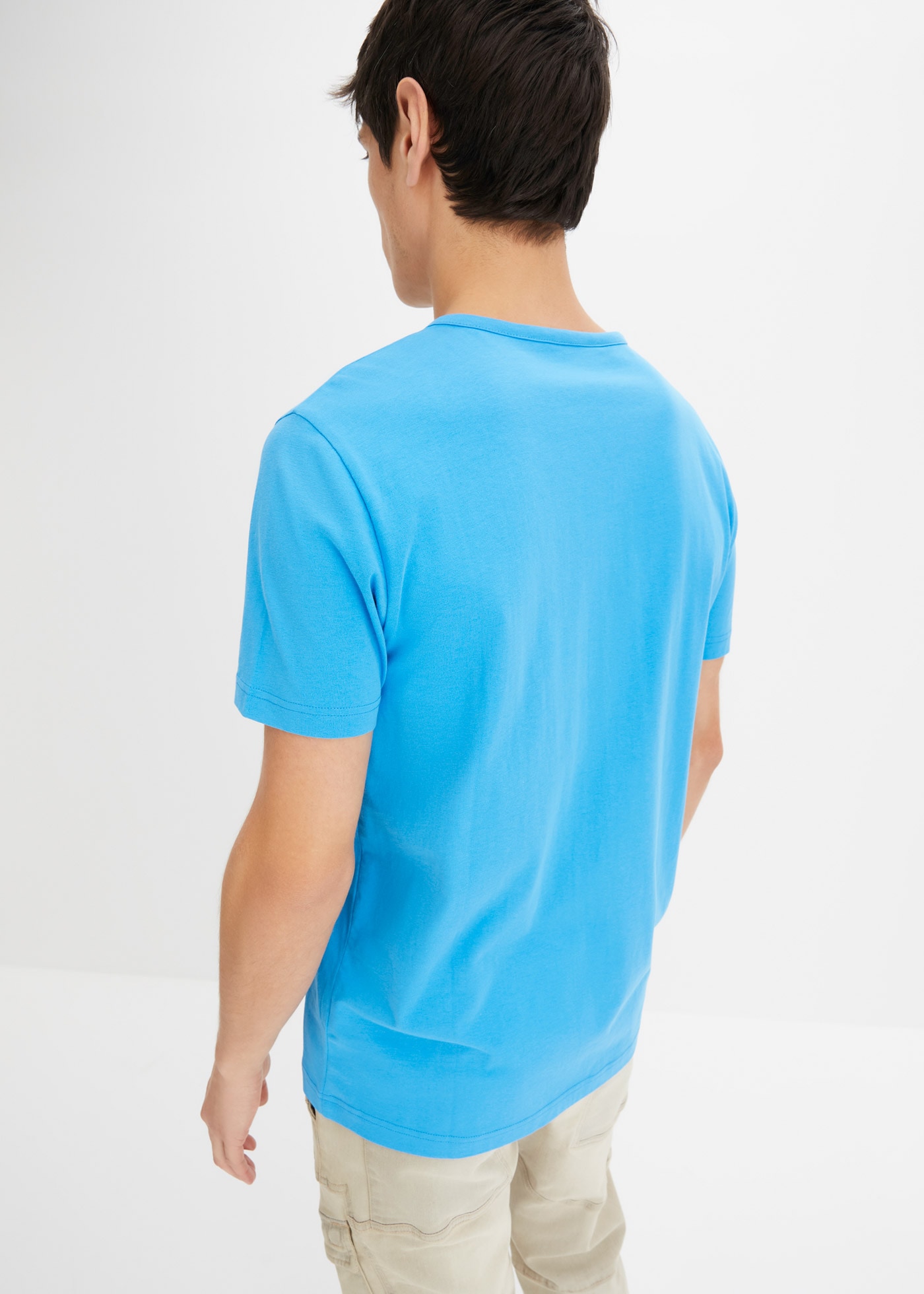 bonprix T-Shirt »T-Shirt (2er Pack)« Packung, 2, 2 Stk. bequemer regular fit, Kurzarm-Design, V-Ausschnitt