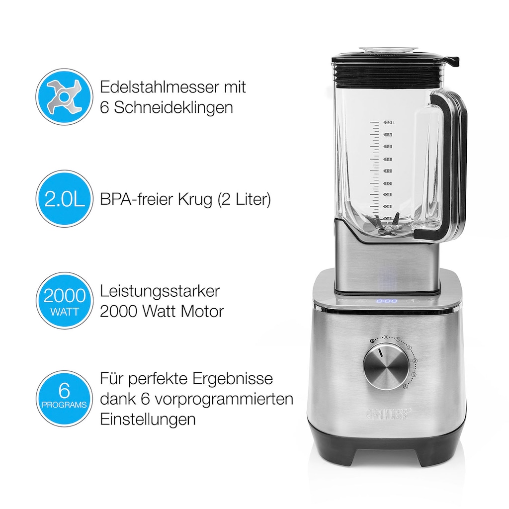 PRINCESS Standmixer »219500 Deluxe«, 2000 W