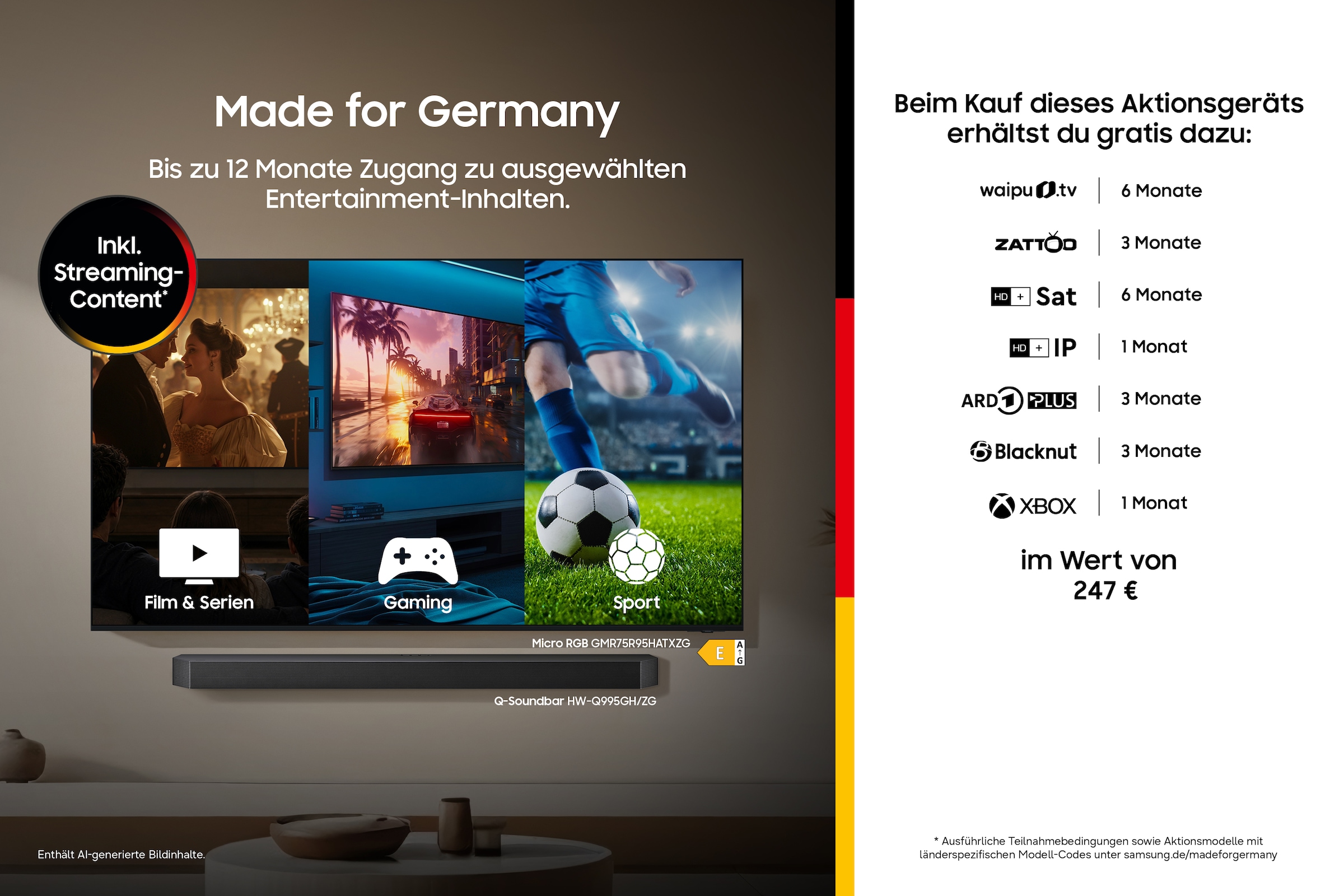 Samsung OLED-Fernseher »GQ65S85HAE« 163 cm/65 ″ Smart-TV HDR 10+ Bild, Premium Gaming Pack mit 120Hz, HDMI 2.1, Dolby Atmos
