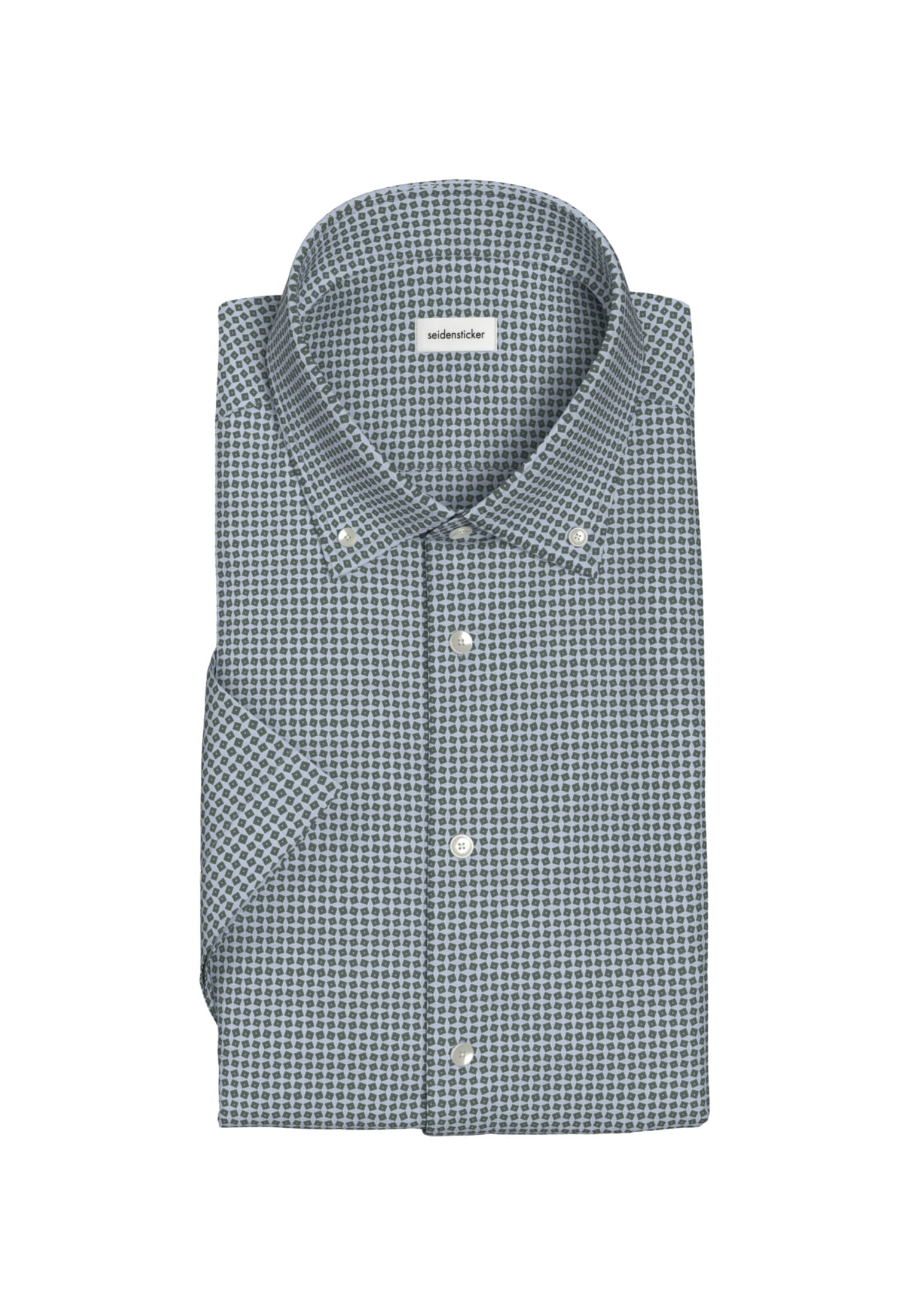 seidensticker Businesshemd »Shaped«, Shaped Kurzarm Button-Down-Kragen Struktur