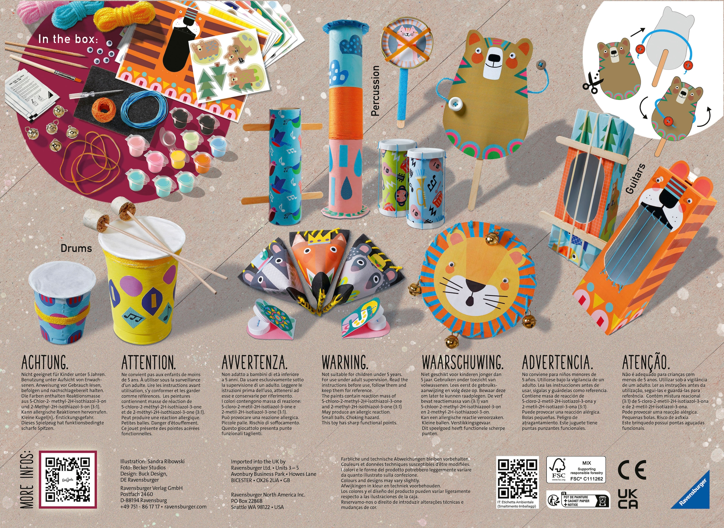 Ravensburger Kreativset »Eco Create, Make your own Music«, Upcycling und basteln in einem