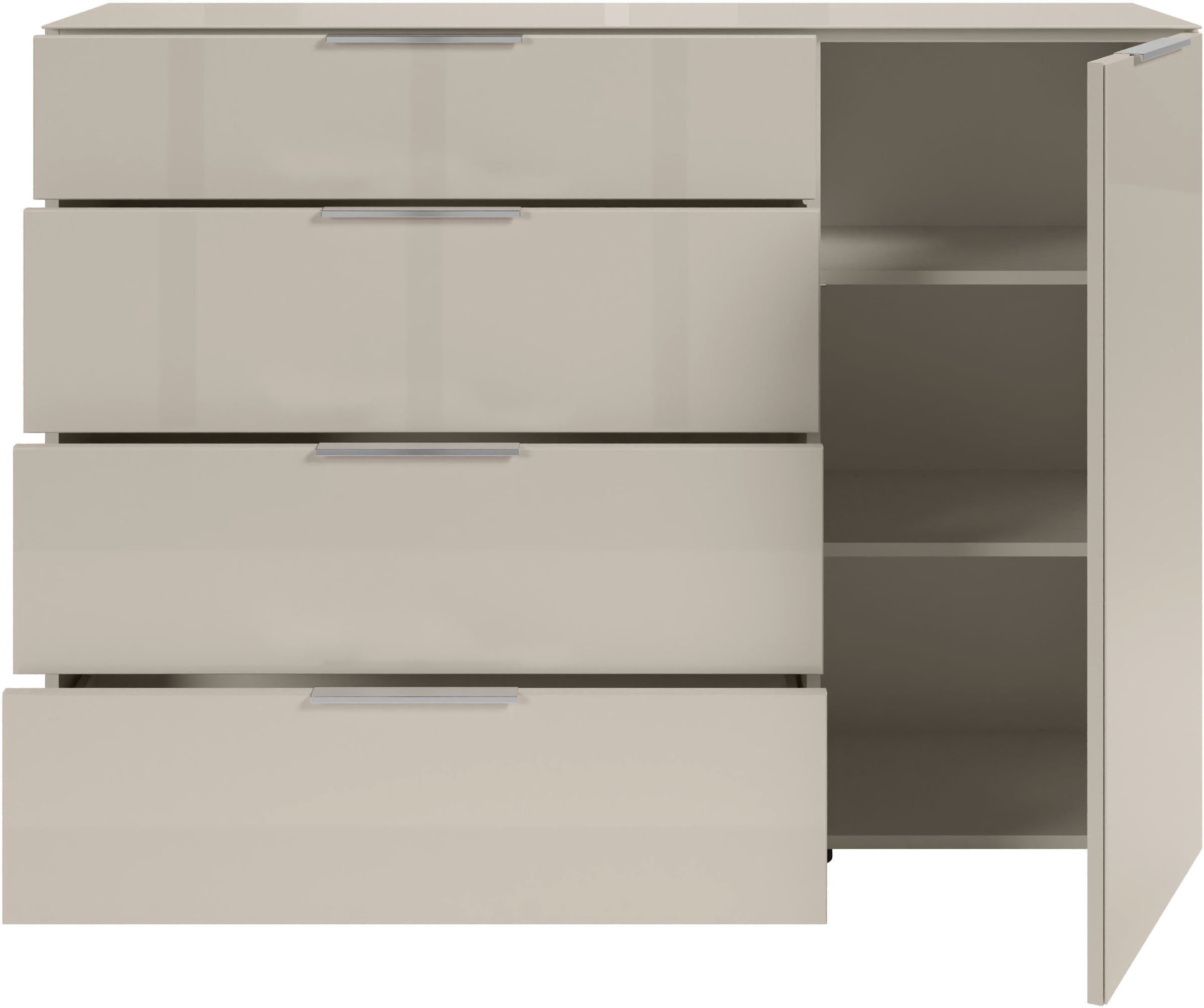 HBZ Kommode »Santorin, BxHxT 135x99x40 cm«, (1 St.), Breite 135cm, Softclose für Türen und Schubkästen, Melaminbeschichtung