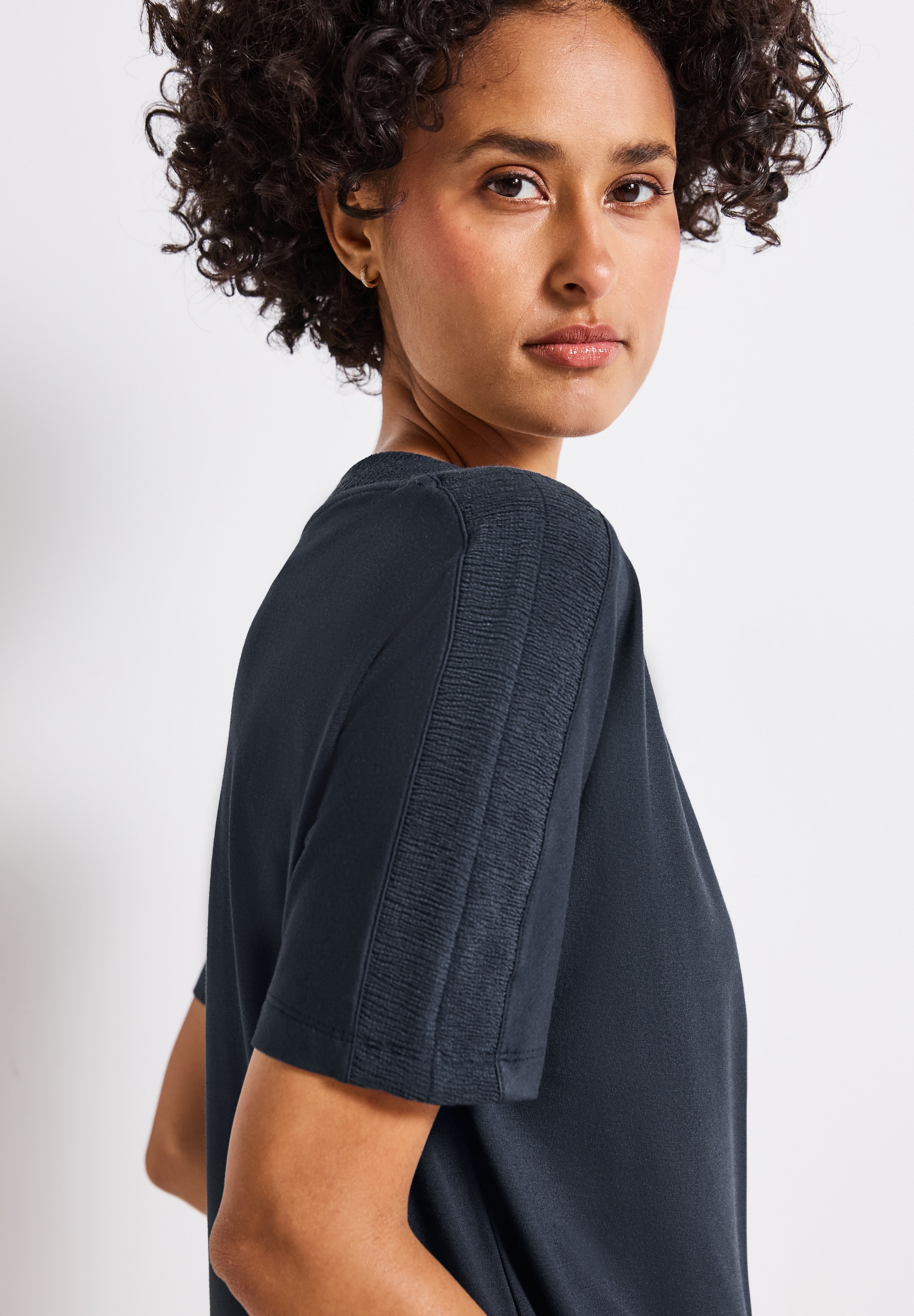 STREET ONE T-Shirt, mit Strukturdetail