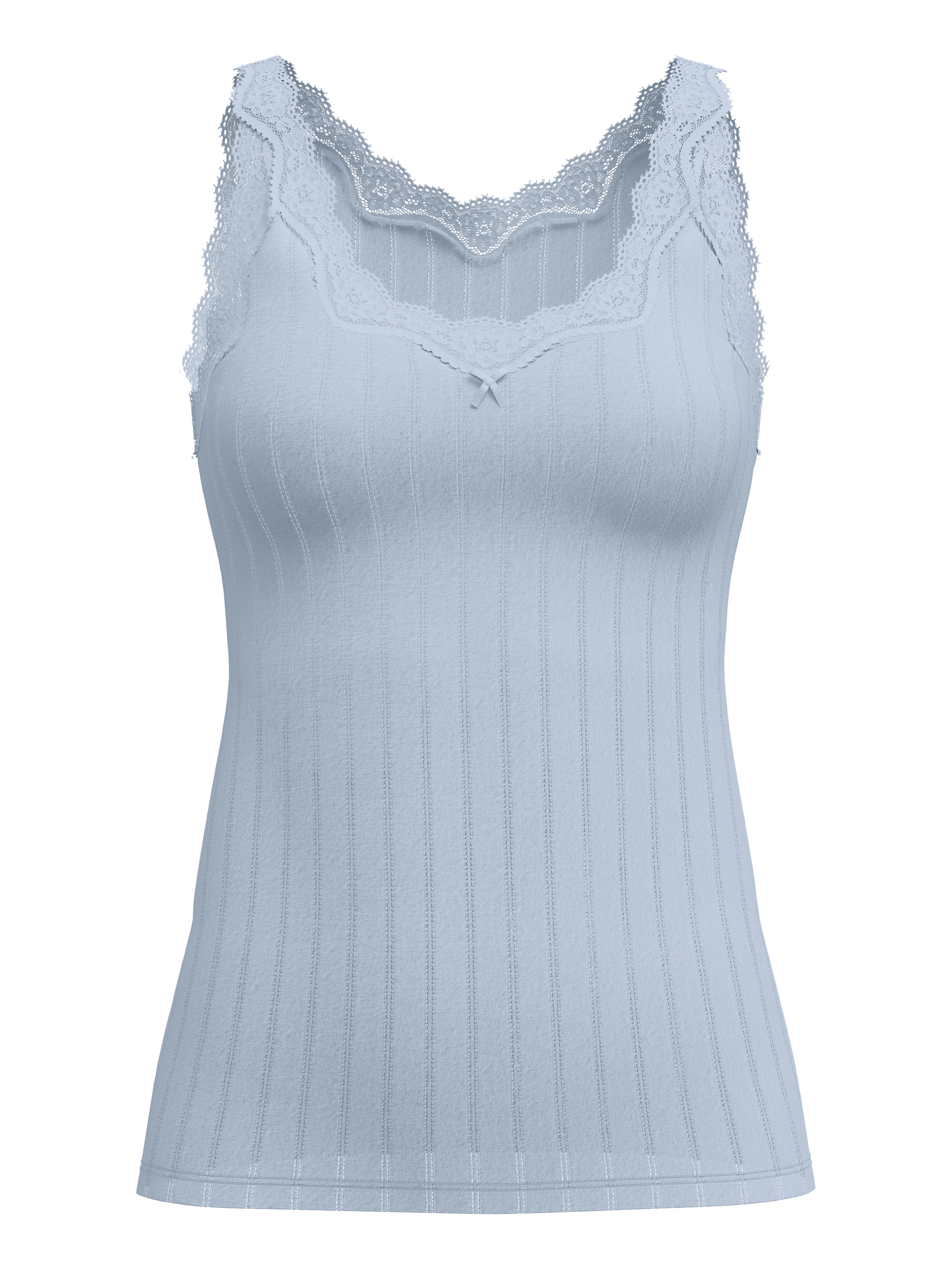 CALIDA Tanktop »Etude Toujours« zarte Spitze, Nadelstreifen-Design, Cotton-Mix, elastisch