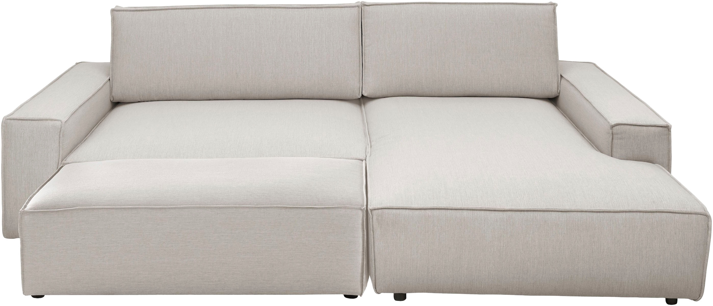 Home affaire Polsterecke »NEU: SHERWOOD XXL tief, L-Form mit Schlaffunktion, Big-Sofa mit Hocker«, (Set, 2 St.), stellbar zum Schlafsofa (Krokodilverbinder), Cord, Leinenoptik