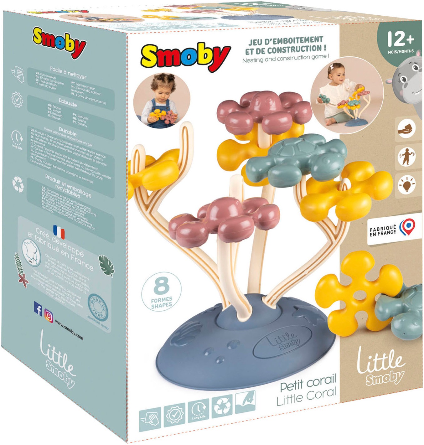 Smoby Steckspielzeug »Formsteckspiel Koralle«, Made in Europe