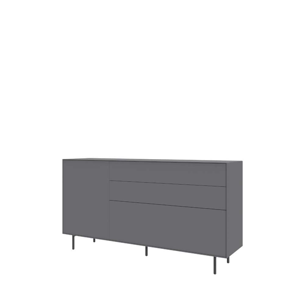 LeGer Home by Lena Gercke Sideboard »Essentials, Kommode, Anrichte, Kombikommode, Schrank mit Metallfüßen« Breite: 111 cm, UV lackiert, Push-to-open-Funktion