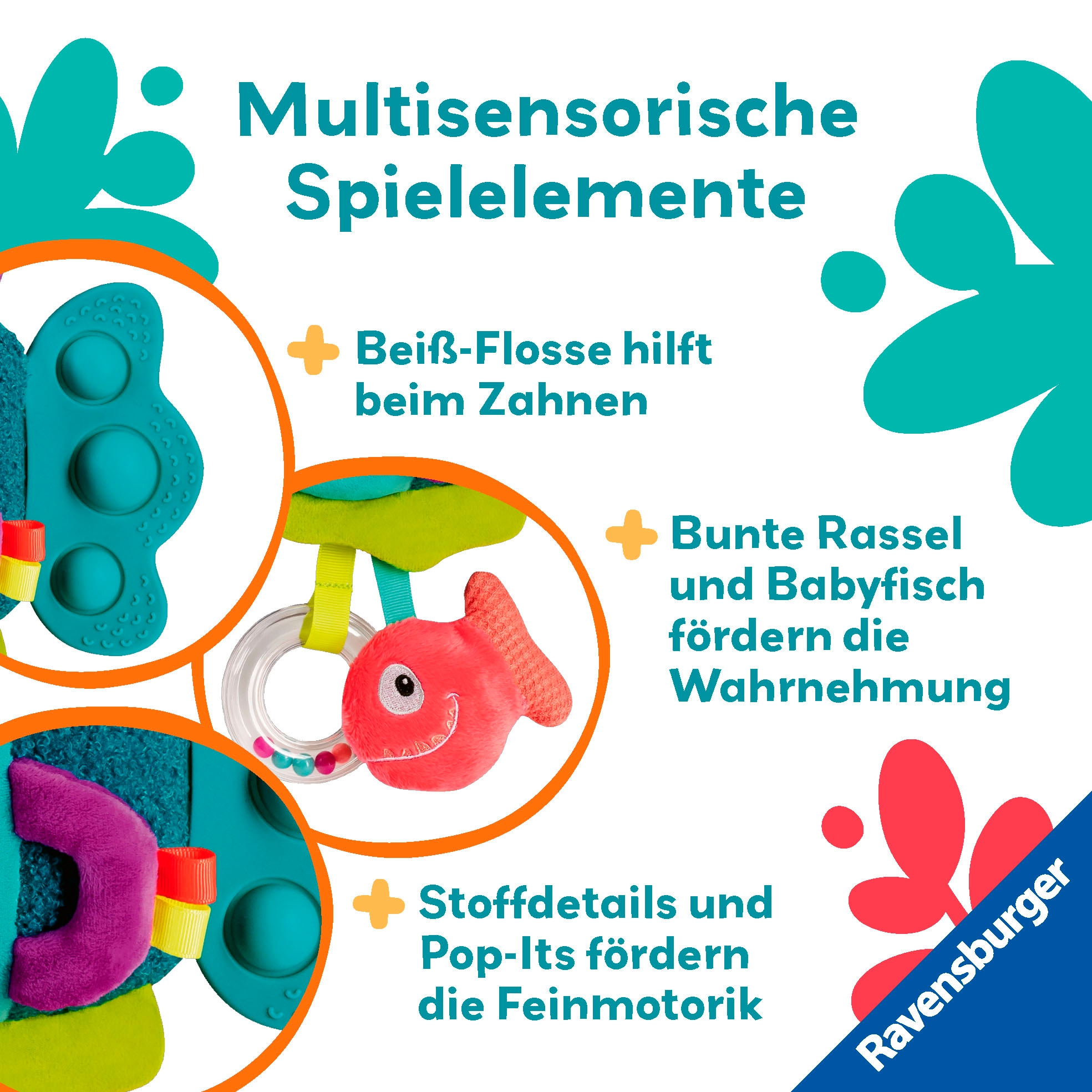 Ravensburger Greifspielzeug »Play+ Pop-it Piranha (blau)«