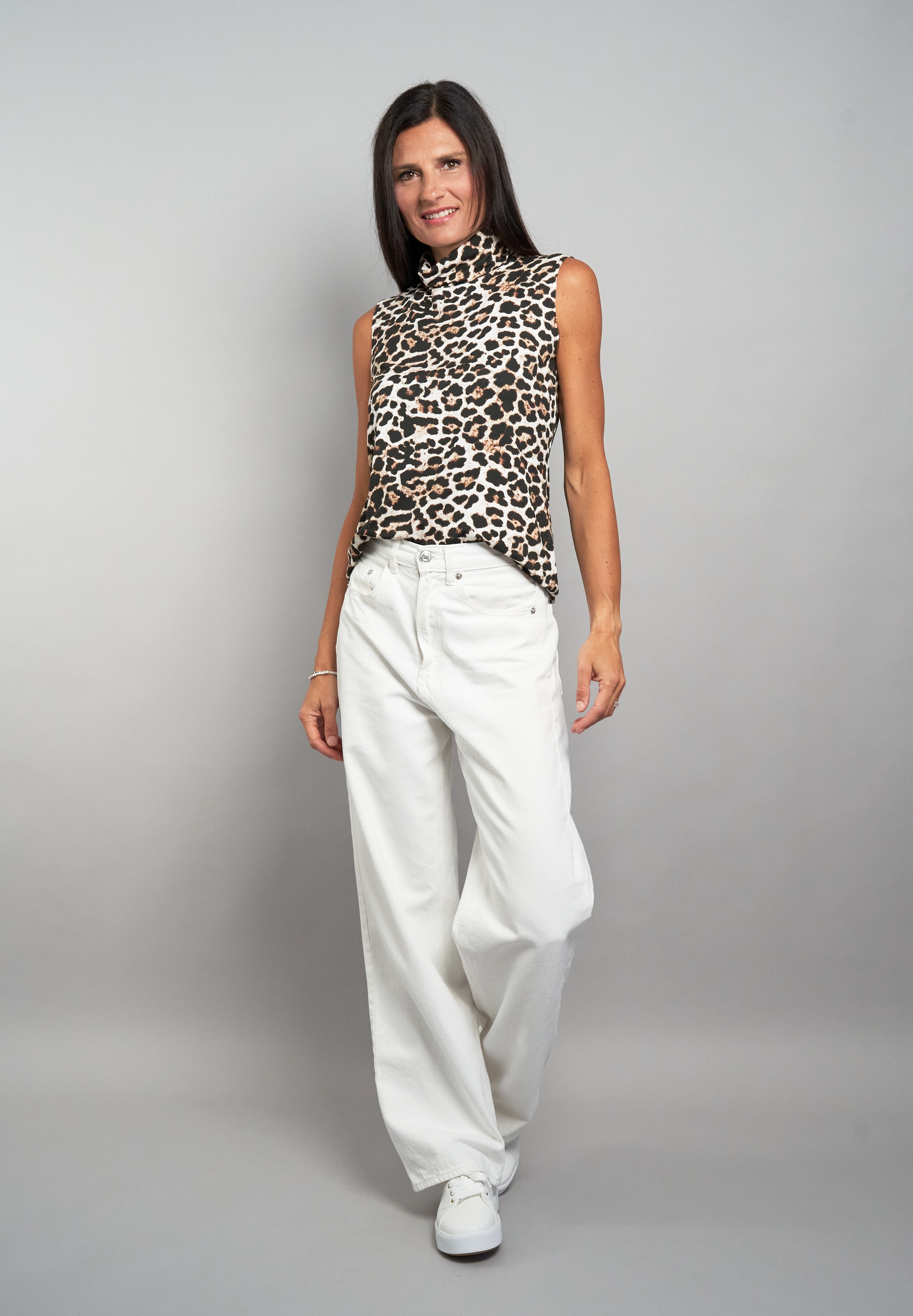 Seidel Moden Shirttop »Exklusiv bei OTTO« mit Animal-Print und hohem Kragen - MADE IN GERMANY