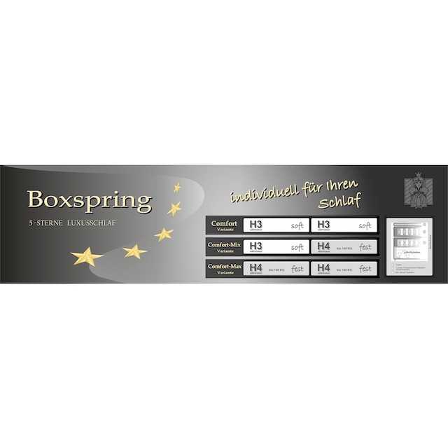 Jockenhöfer Gruppe Boxspringbett »Kira«, inkl. LED-Bel., USB-Ladeports, 7- Zonen-Matr., Topper, div. Härtegrade auf Raten bestellen