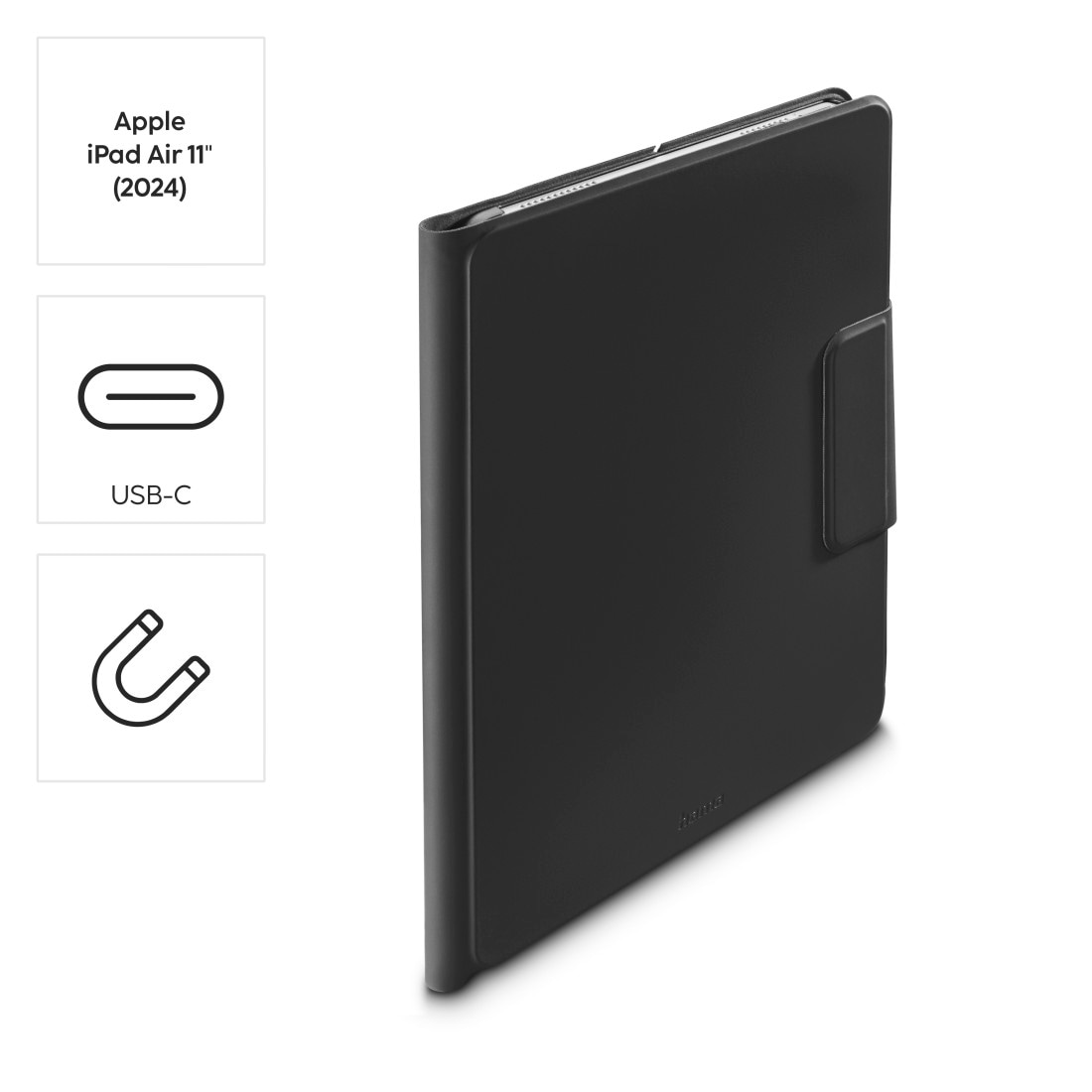 Hama Tablet-Hülle »Tablet-Hülle f. iPad Air (10.9"/11“), Bluetooth-Tastatur, Touchpad« Tablet Bluetooth-Tastatur, Touchpad, Standfunktion, abnehmbare Tastatur