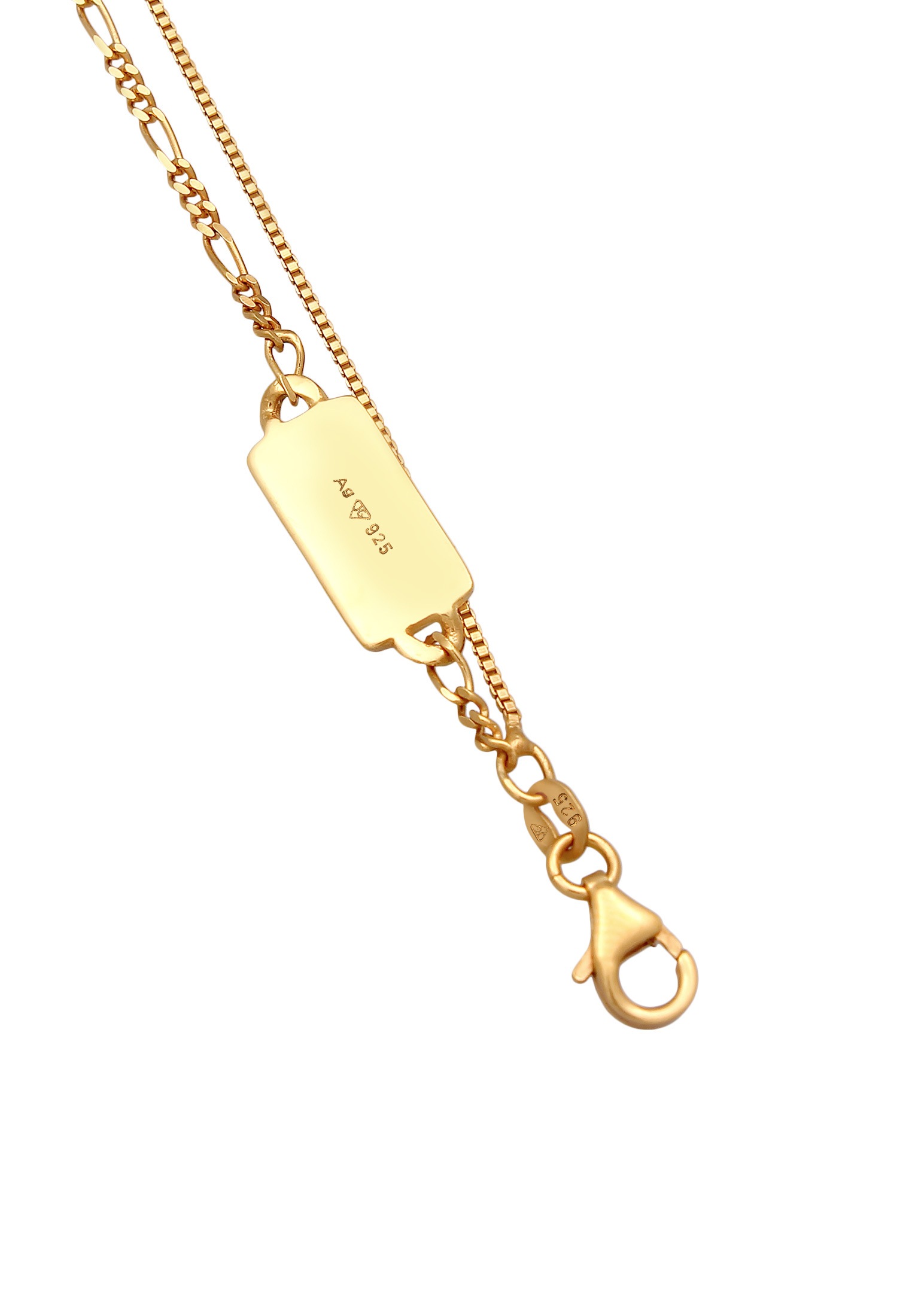 Kuzzoi Kette mit Anhänger »Halskette Herren Layer Kreuz Religion 925 Silber«