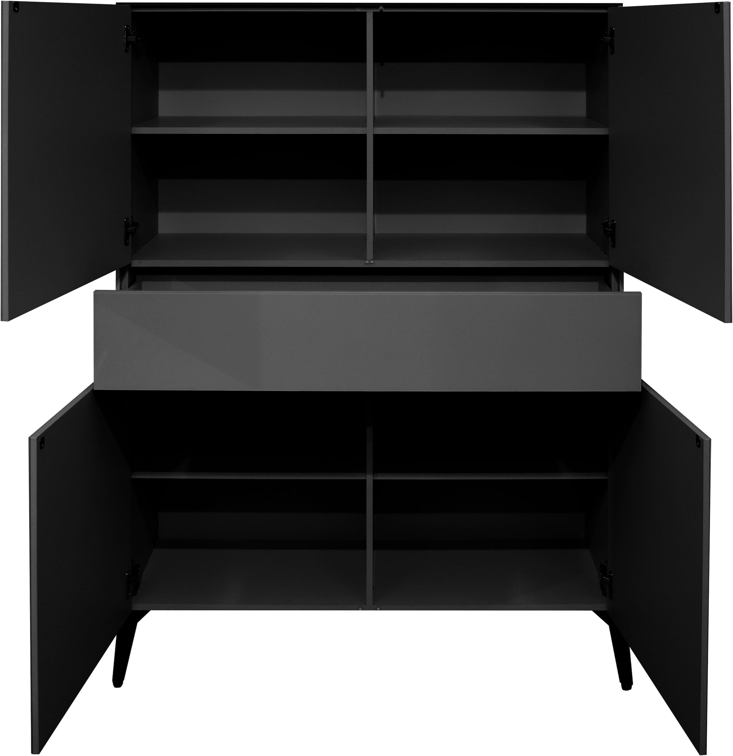 Mäusbacher Highboard »Imola TOPSELLER!«, (OTTOs Choice), Mäusbacher Highboard, Breite 121 cm, mit Glasfront und Glasoberplatte