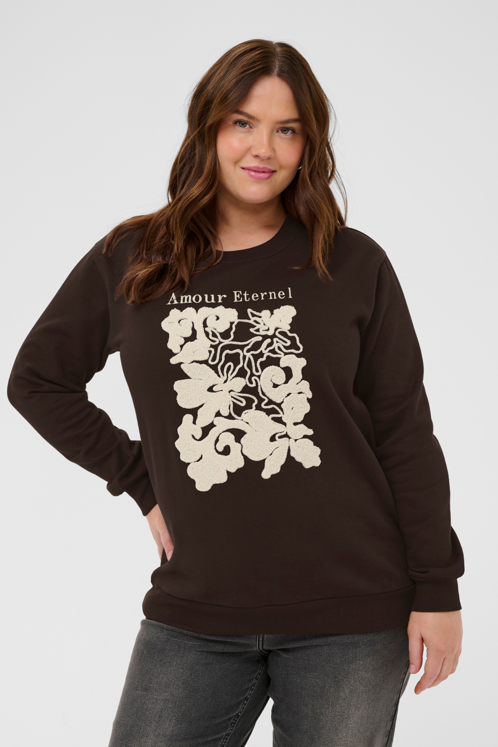 KAFFE Curve Strickpullover »Damen Sweatshirt KCroselda«
