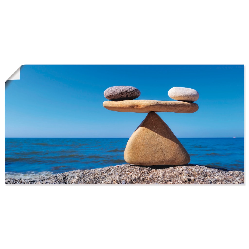 Artland Wandbild »Gleichgewicht - Steine Meer«, Zen, (1 St.)