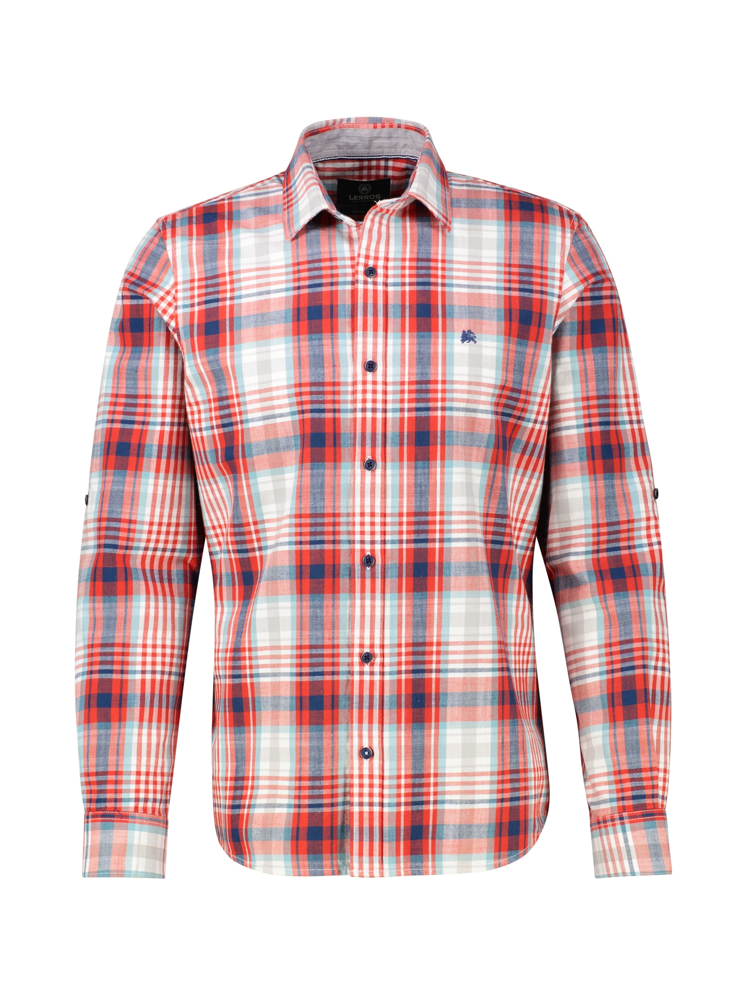 LERROS Langarmhemd »LERROS Karohemd für Herren«
