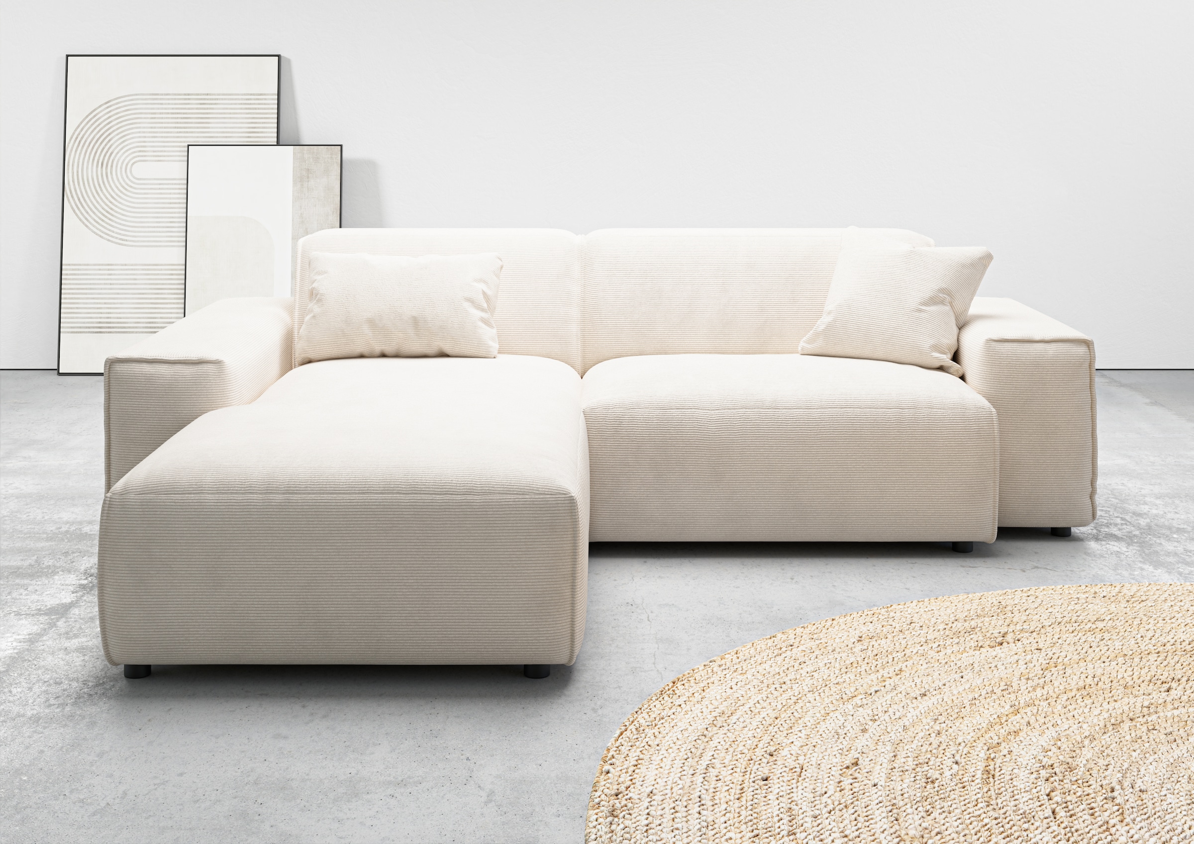 Home affaire Ecksofa »Glimminge Breite 234cm, L-Form, auch in Cord, Easy care-Bezug« Breite 234,  Zierkissen