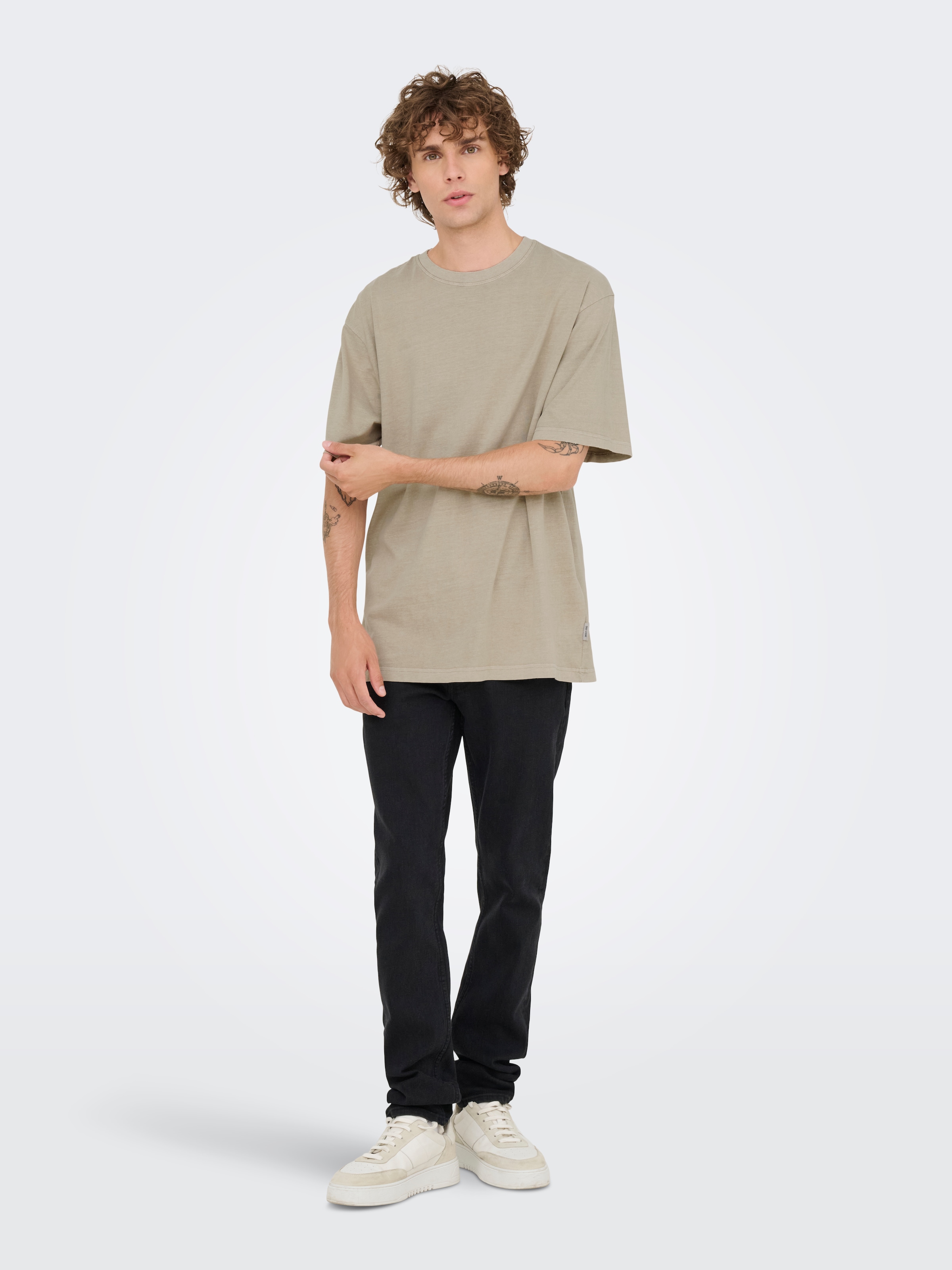 ONLY & SONS Rundhalsshirt »ONSDISTRESS RLX SS TEE«