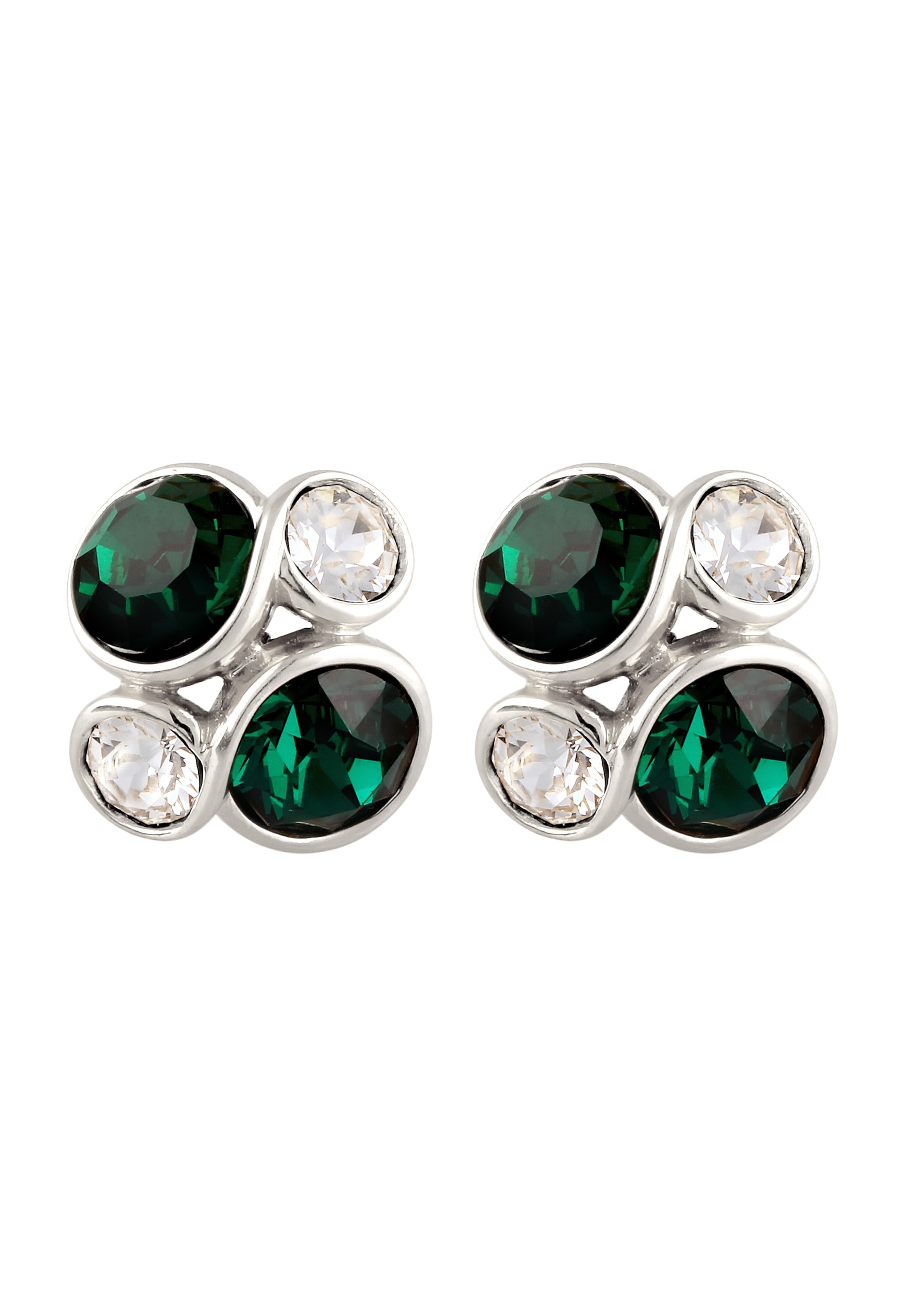 Elli Paar Ohrstecker »Ohrringe Ohrstecker mit Kristallen von Swarovski® Grün 925  Silber«