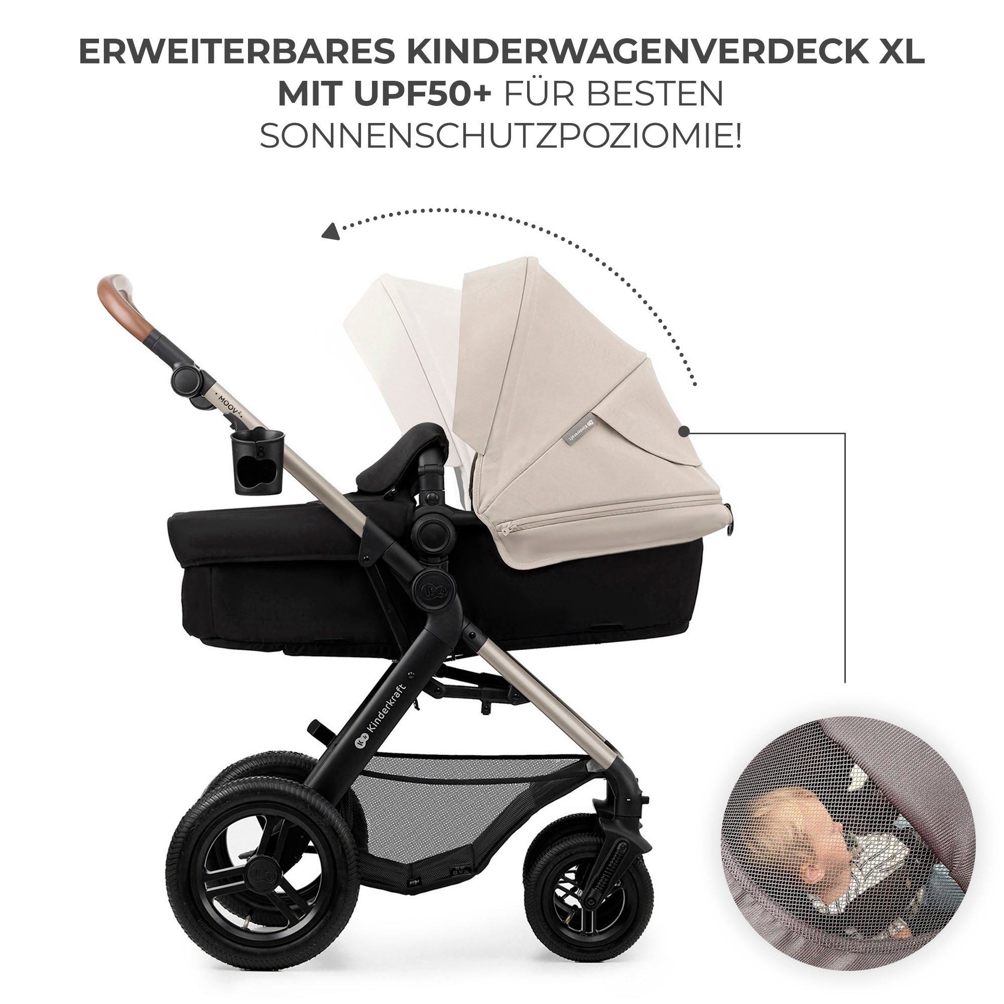 Kinderkraft Kombi-Kinderwagen »MOOV 2 Air 3IN1«, 27 kg, mit Luftreifen